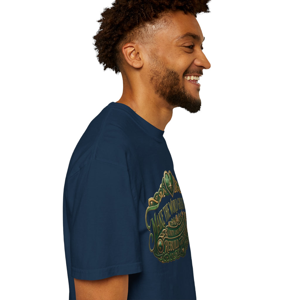 T-Shirt — 'Make the World Great Again' Vintage Green Crest Tee
