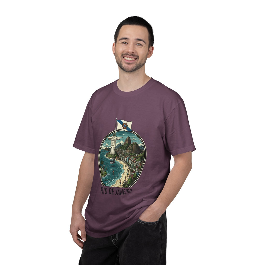 Rio de Janeiro Vintage Travel T-Shirt — Copacabana & Christ the Redeemer Graphic