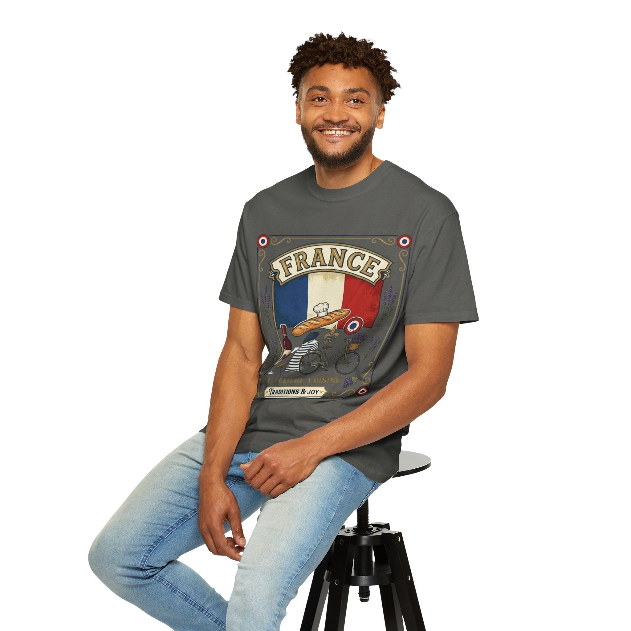 France Vintage Travel T-Shirt — Chic Culture Cuisine Design