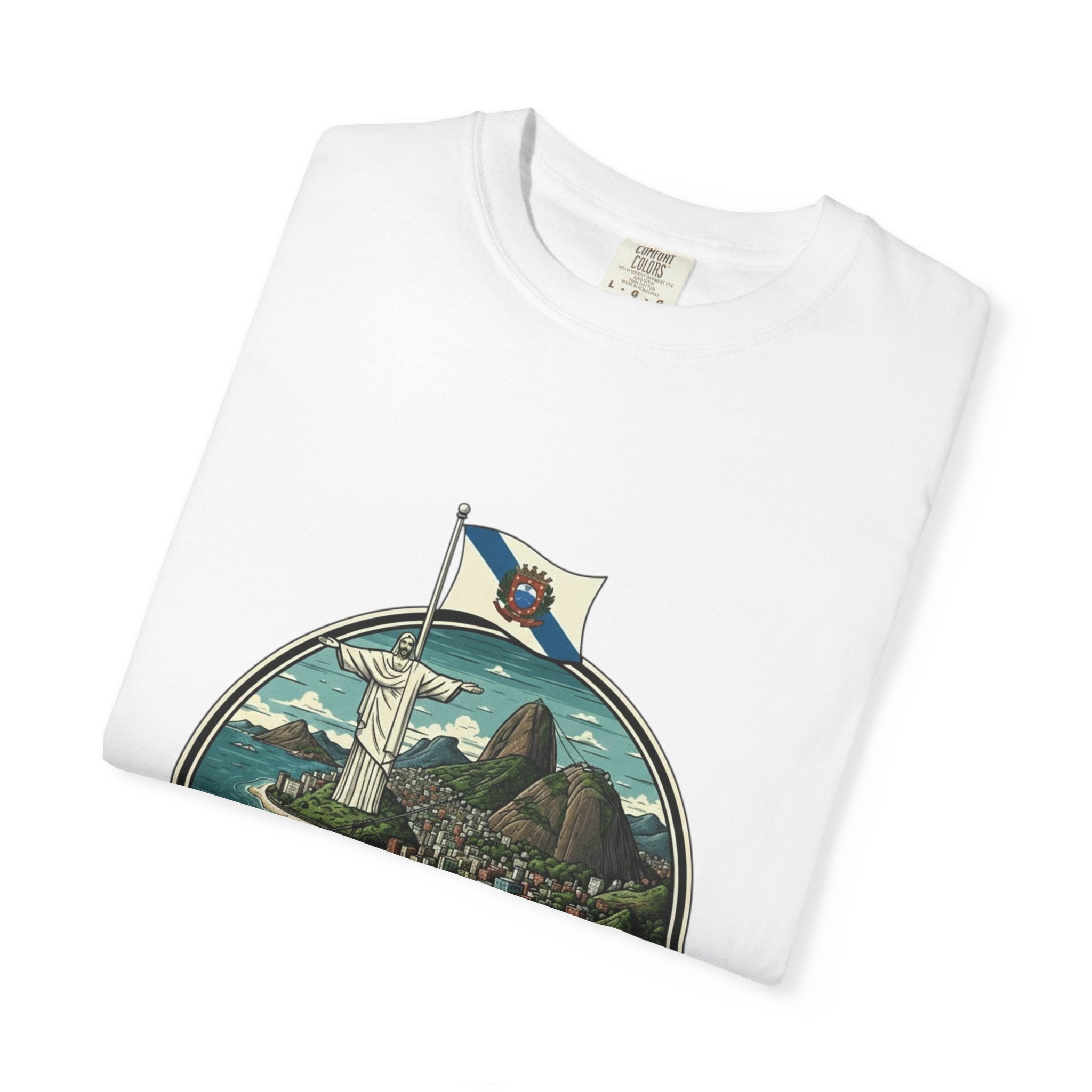 Rio de Janeiro Vintage Travel T-Shirt — Copacabana & Christ the Redeemer Graphic