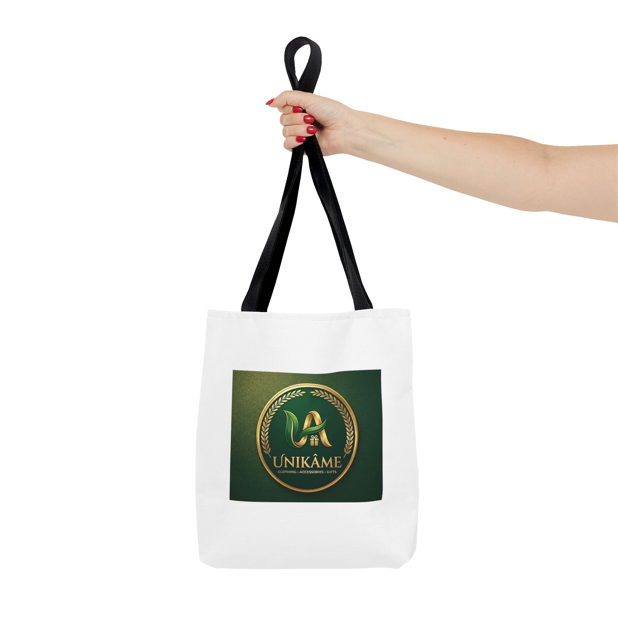 Unikâme Gold Emblem Tote Bag — Green Logo All-Over Print