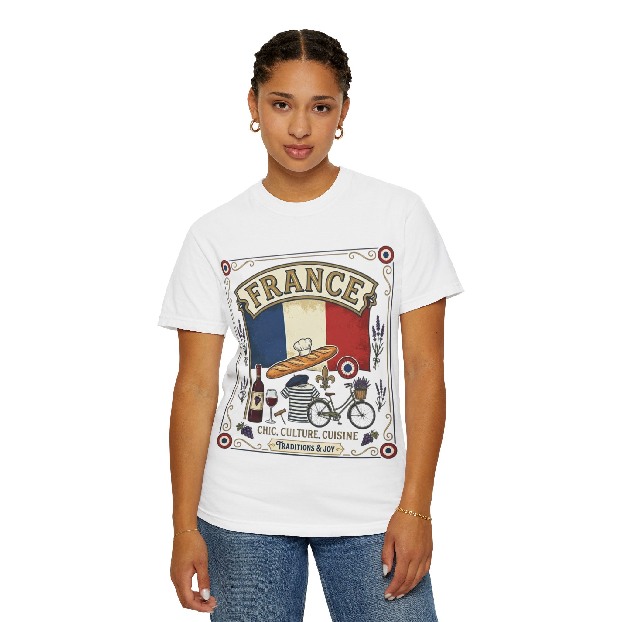 France Vintage Travel T-Shirt — Chic Culture Cuisine Design