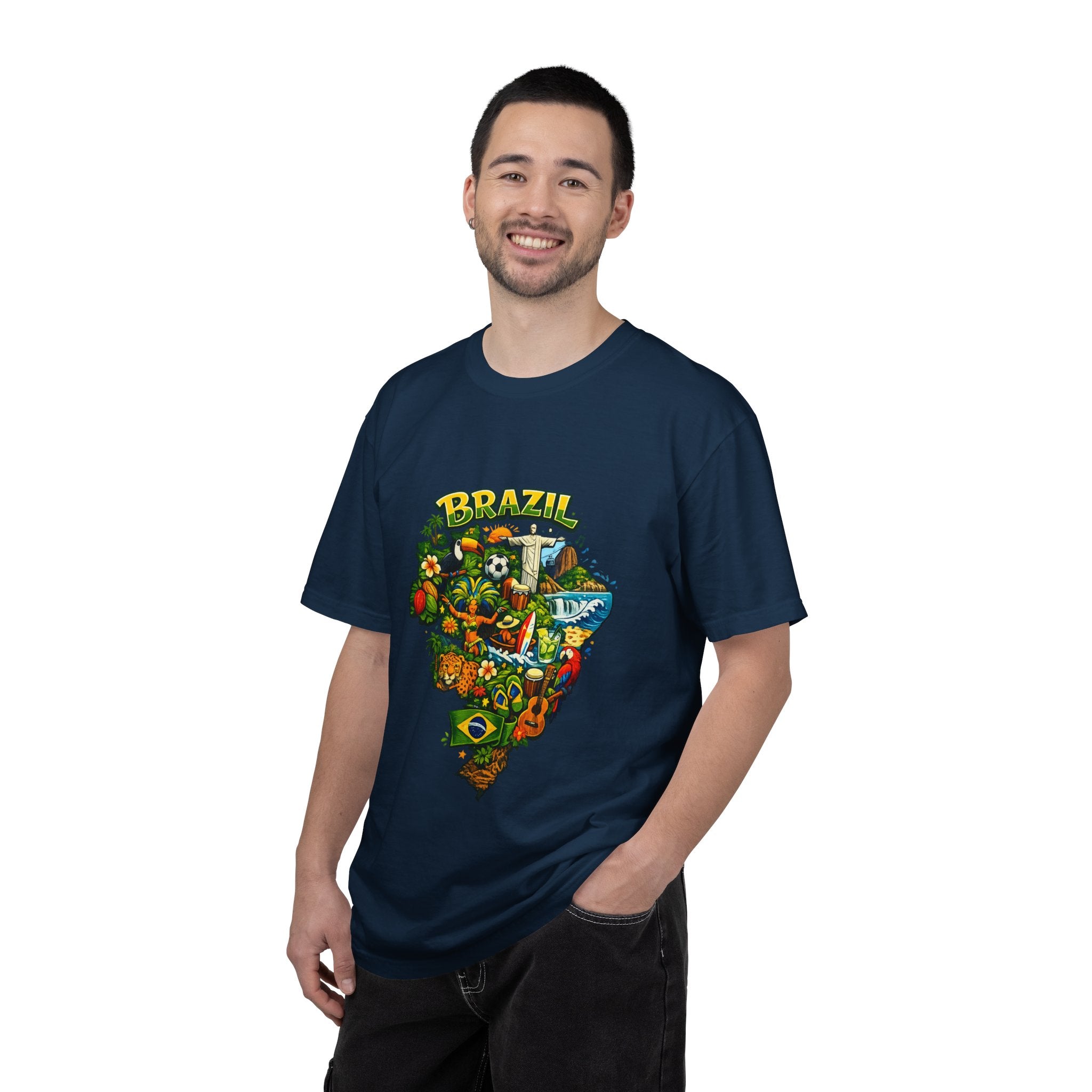 Brazil Map Graphic T-Shirt — Colorful Brazil Travel & Culture Tee