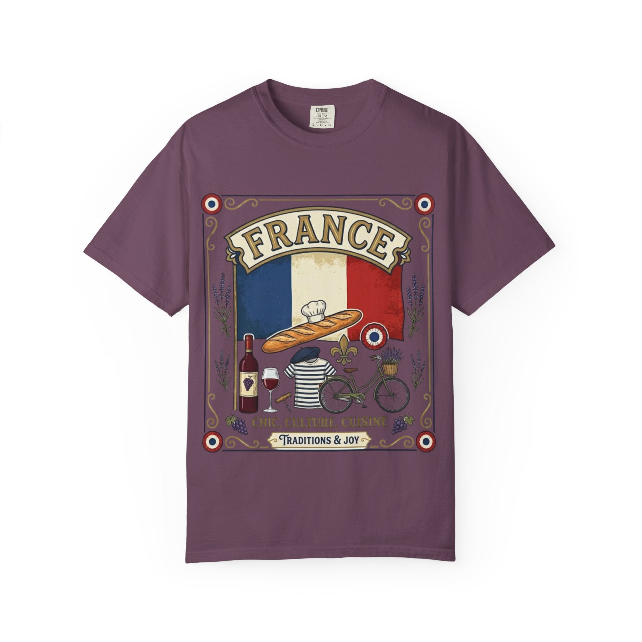 France Vintage Travel T-Shirt — Chic Culture Cuisine Design