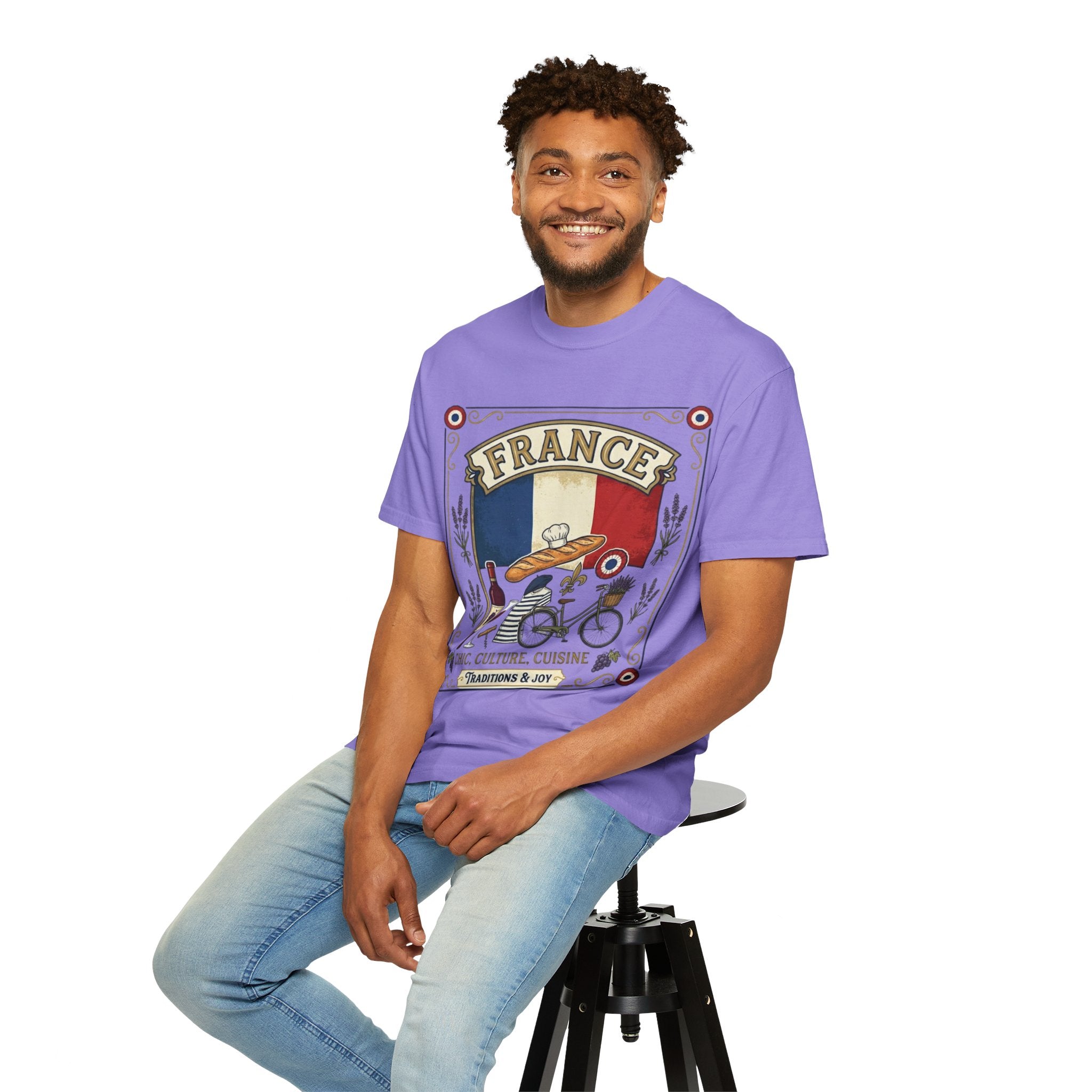 France Vintage Travel T-Shirt — Chic Culture Cuisine Design