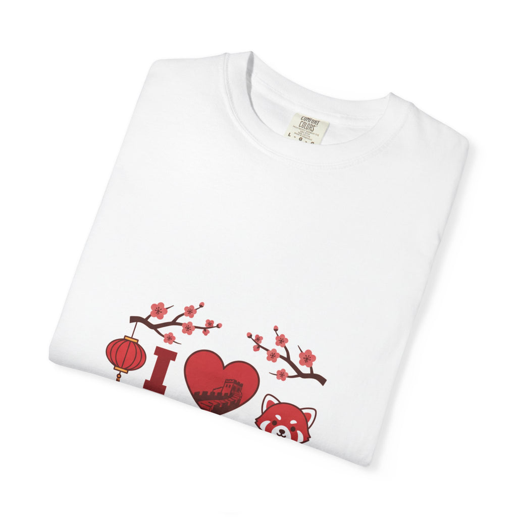 I  China Graphic T-Shirt — Cute Panda & Lantern Travel Souvenir Tee