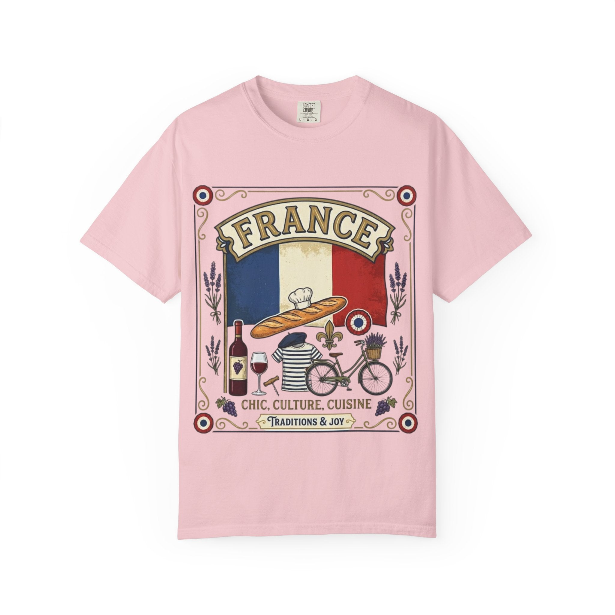 France Vintage Travel T-Shirt — Chic Culture Cuisine Design