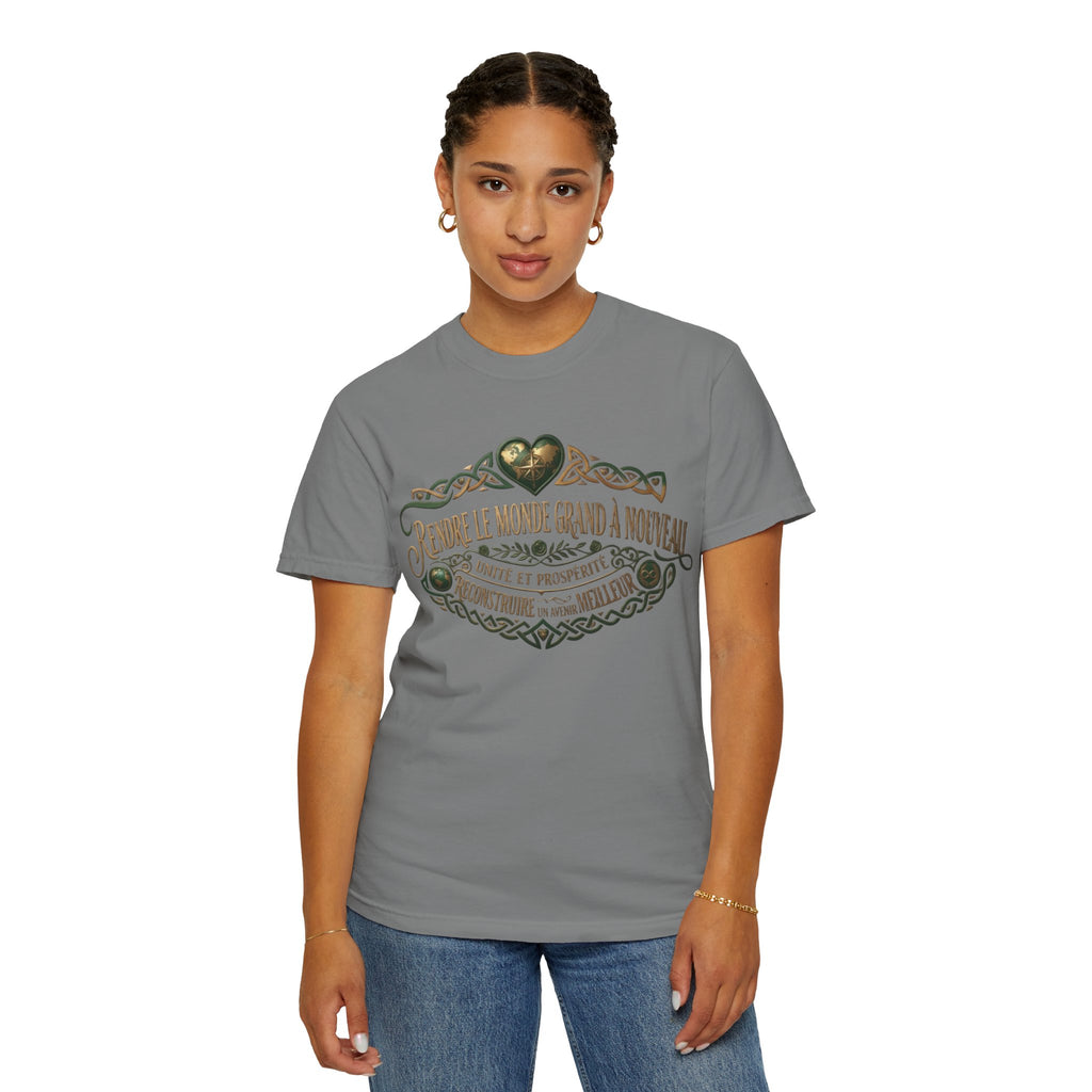 French Blessing T-Shirt — "Rendre le monde grand à nouveau" Vintage Heart Design