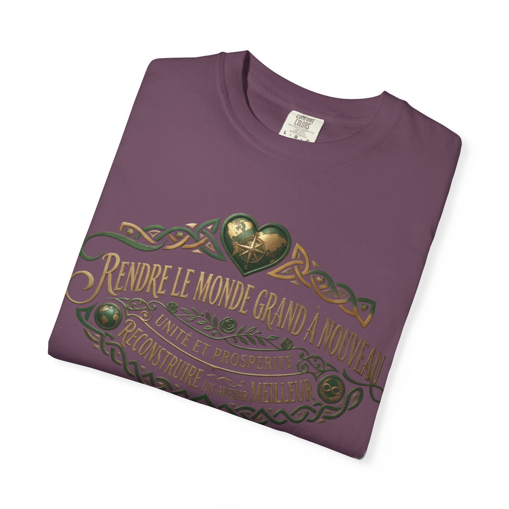 French Blessing T-Shirt — "Rendre le monde grand à nouveau" Vintage Heart Design