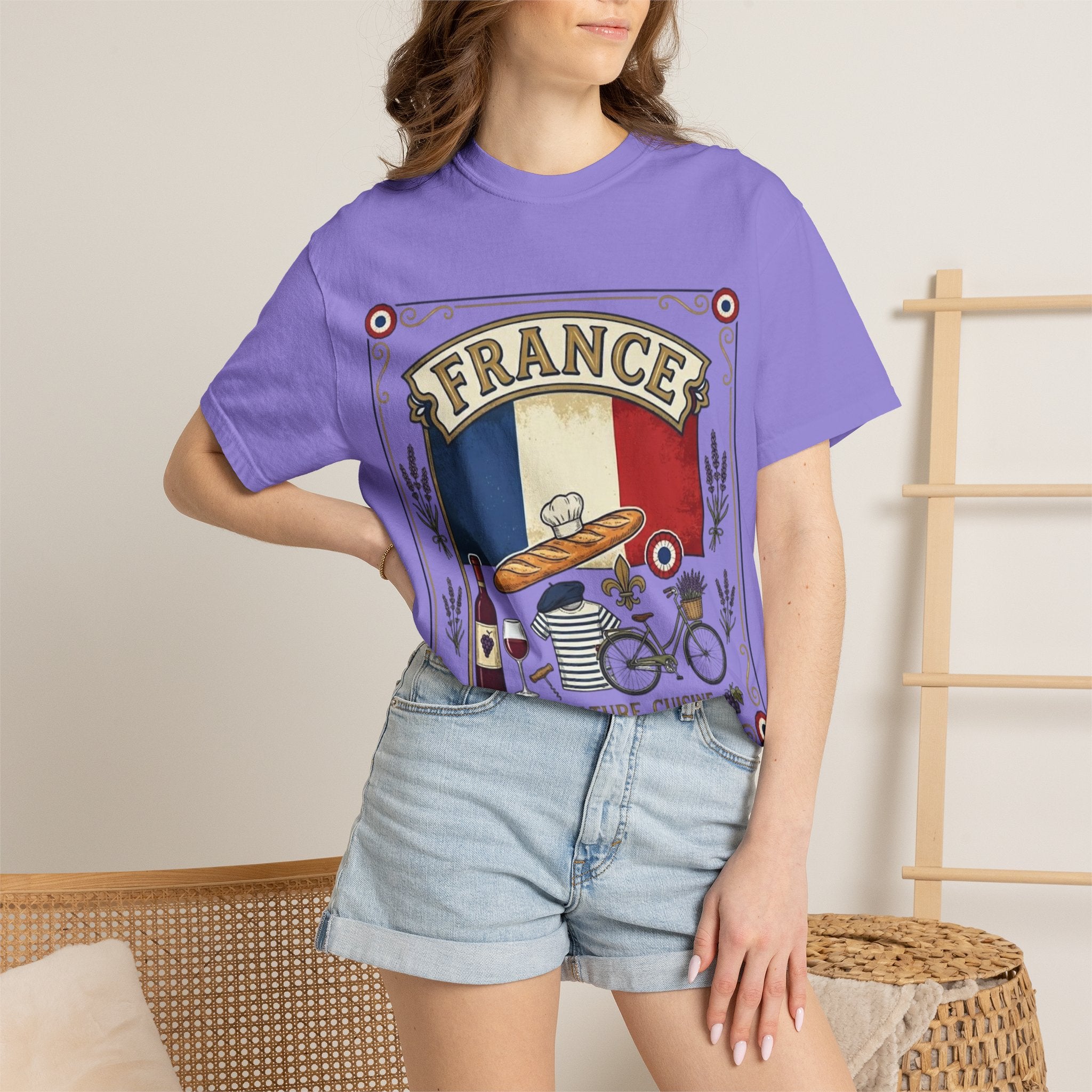 France Vintage Travel T-Shirt — Chic Culture Cuisine Design