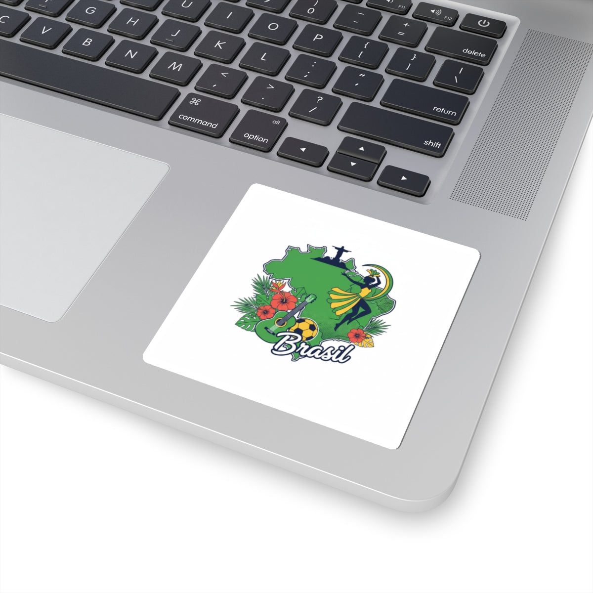 Brasil Map Sticker — Tropical Samba Brazil Kiss-Cut Vinyl Sticker