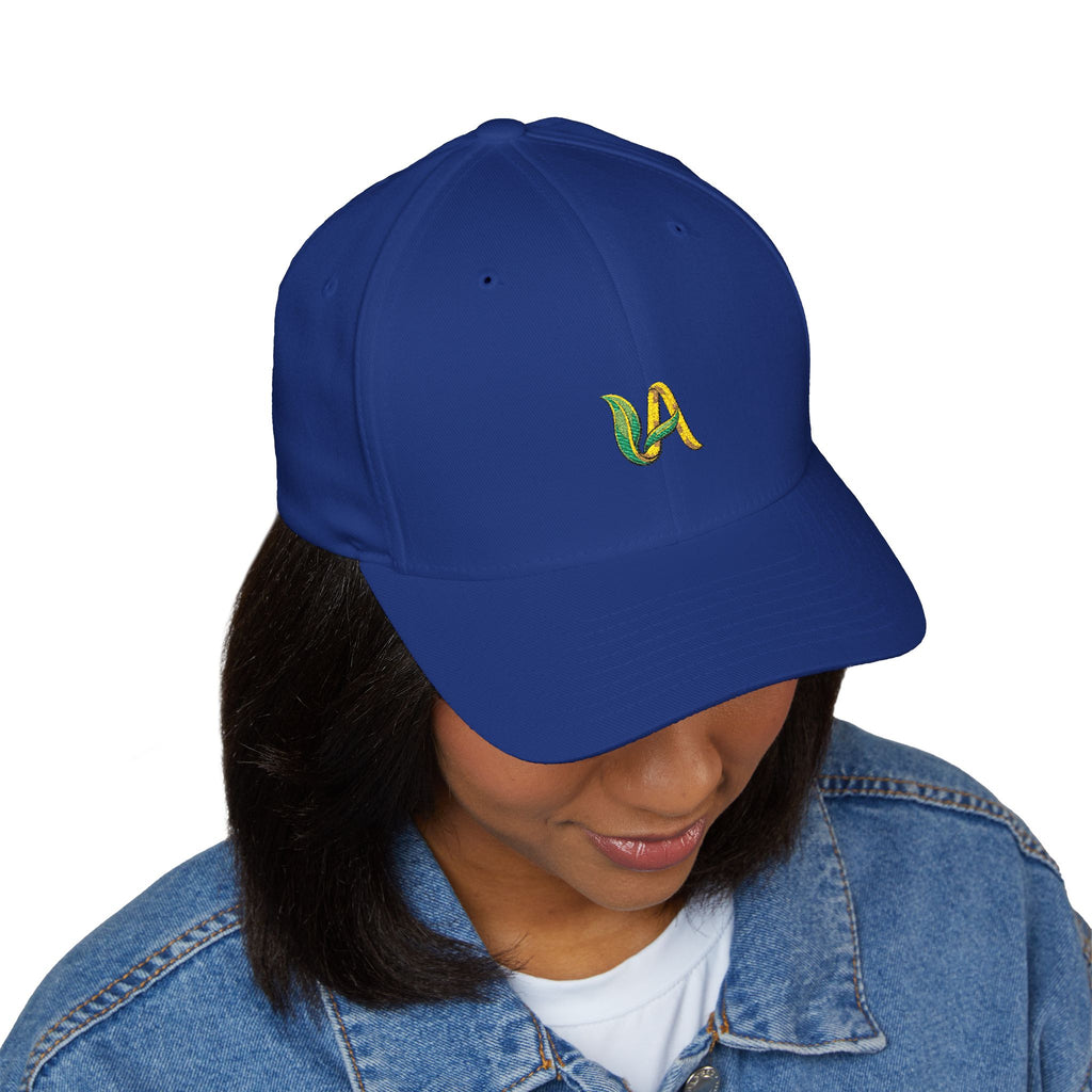 Embroidered 'UA UnikÂme Favicon ' Wave Logo Cap — White Structured Closed-Back Hat