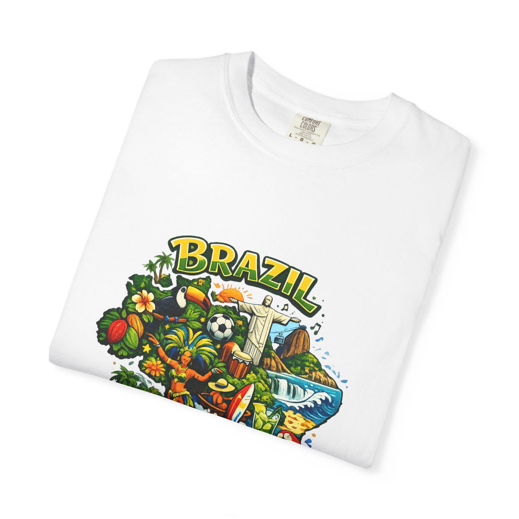 Brazil Map Graphic T-Shirt — Colorful Brazil Travel & Culture Tee