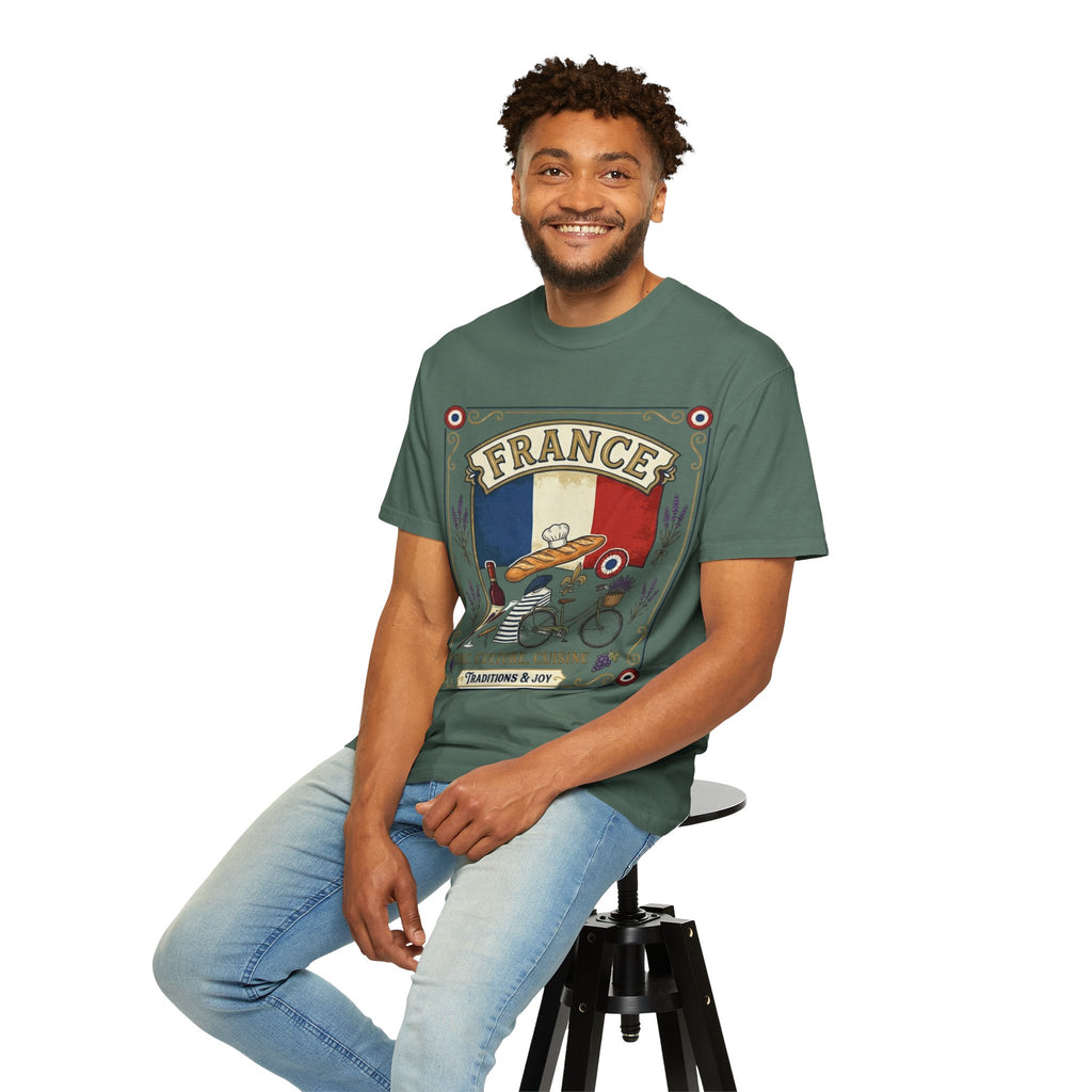 France Vintage Travel T-Shirt — Chic Culture Cuisine Design