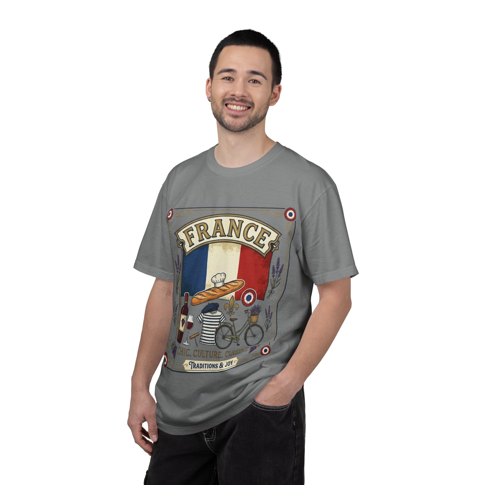 France Vintage Travel T-Shirt — Chic Culture Cuisine Design