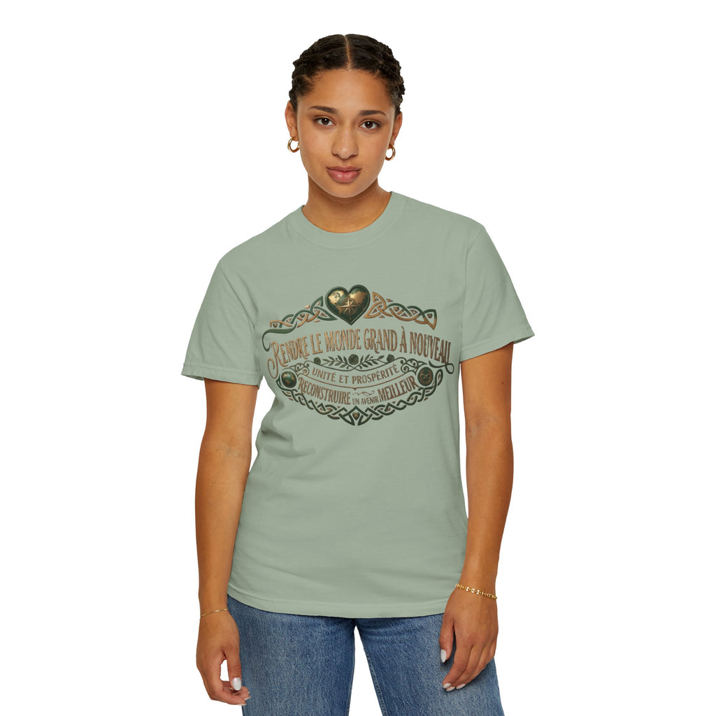French Blessing T-Shirt — "Rendre le monde grand à nouveau" Vintage Heart Design