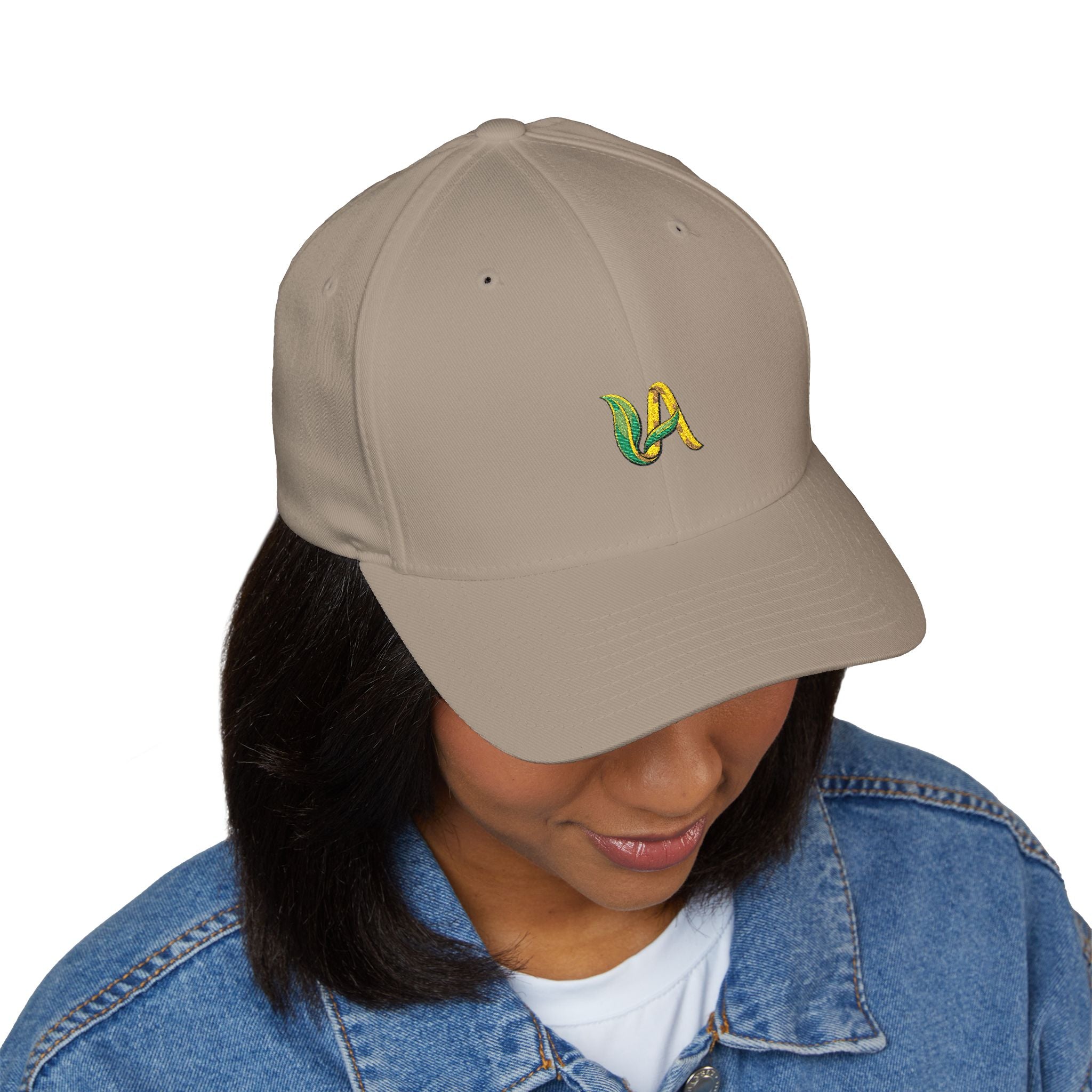 Embroidered 'UA UnikÂme Favicon ' Wave Logo Cap — White Structured Closed-Back Hat