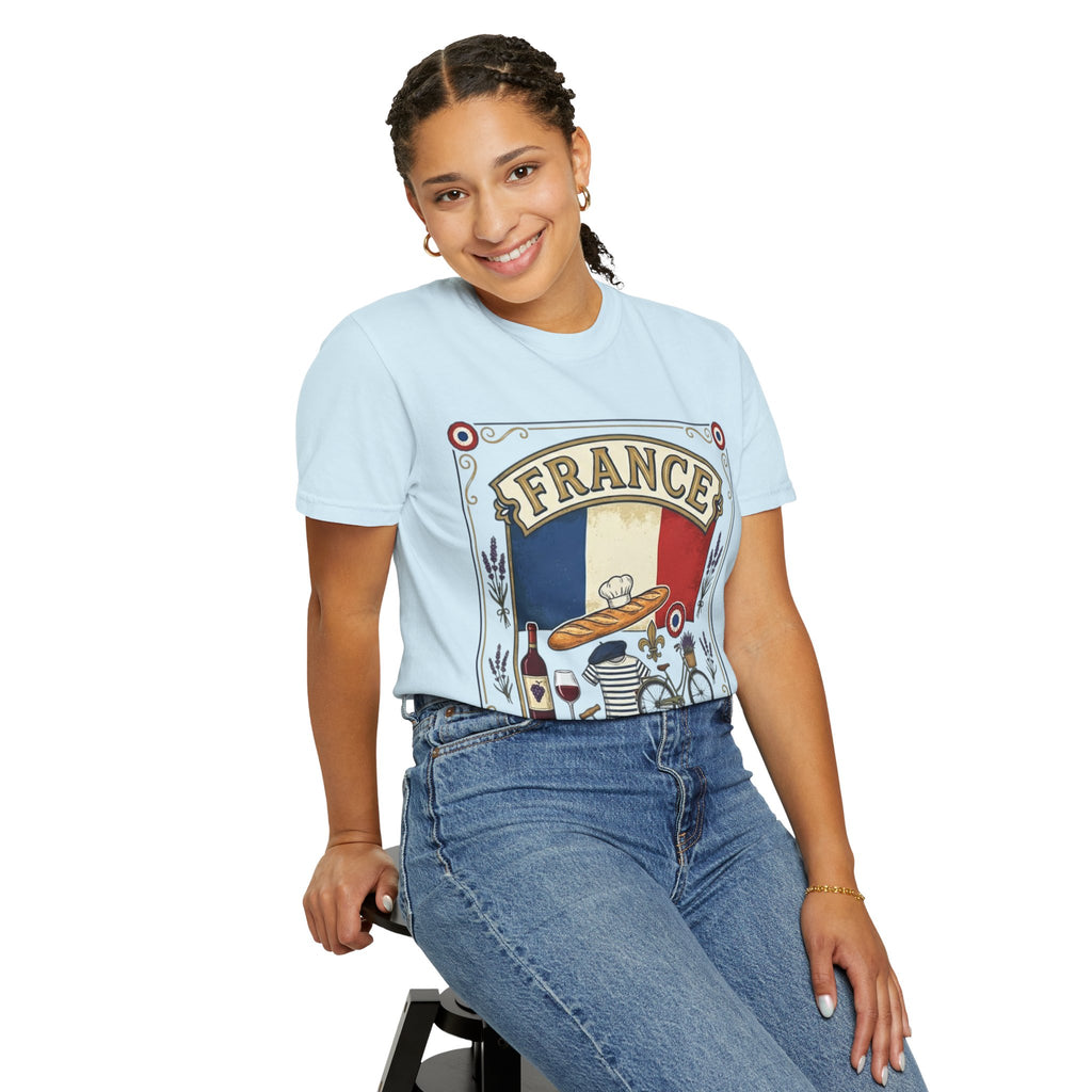 France Vintage Travel T-Shirt — Chic Culture Cuisine Design