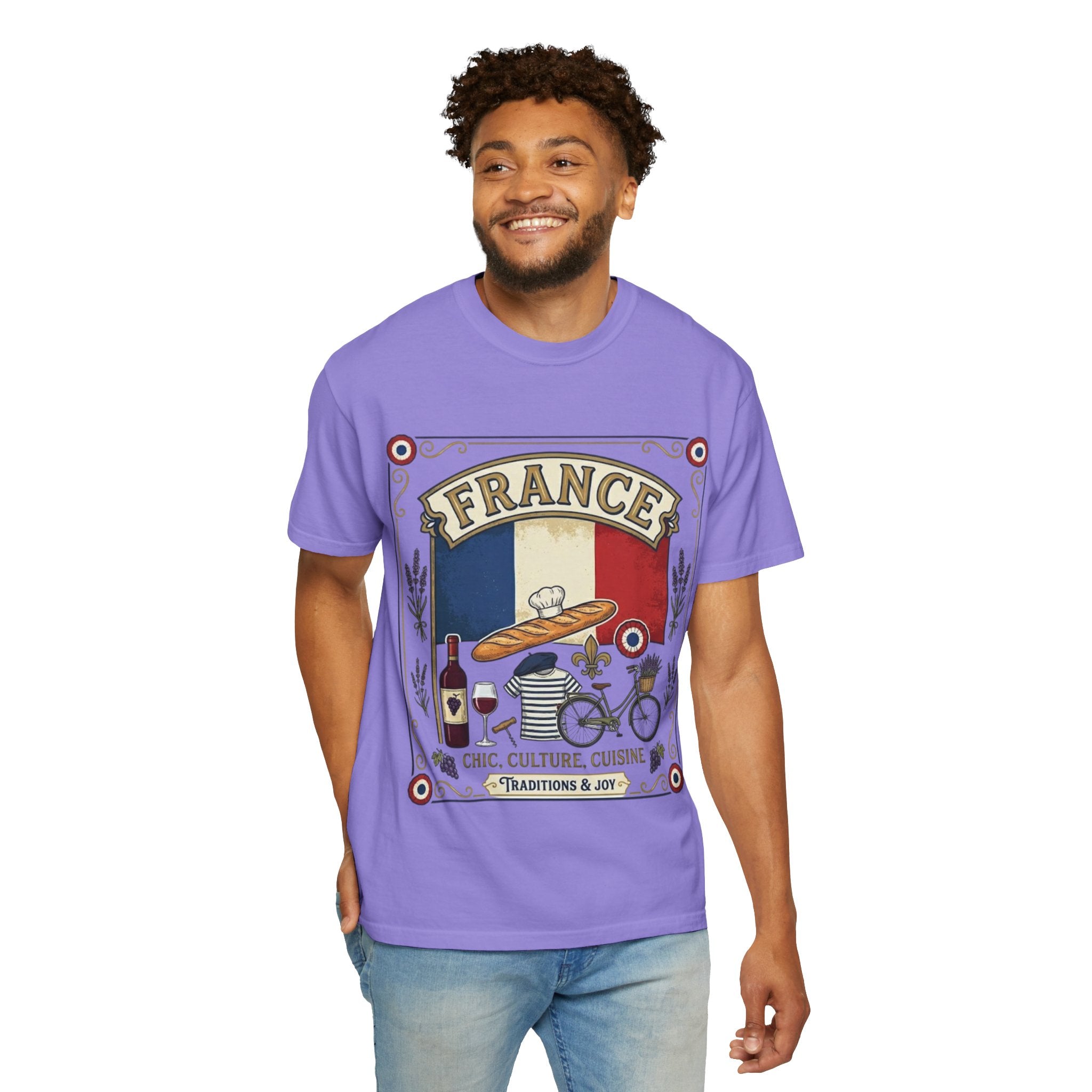France Vintage Travel T-Shirt — Chic Culture Cuisine Design