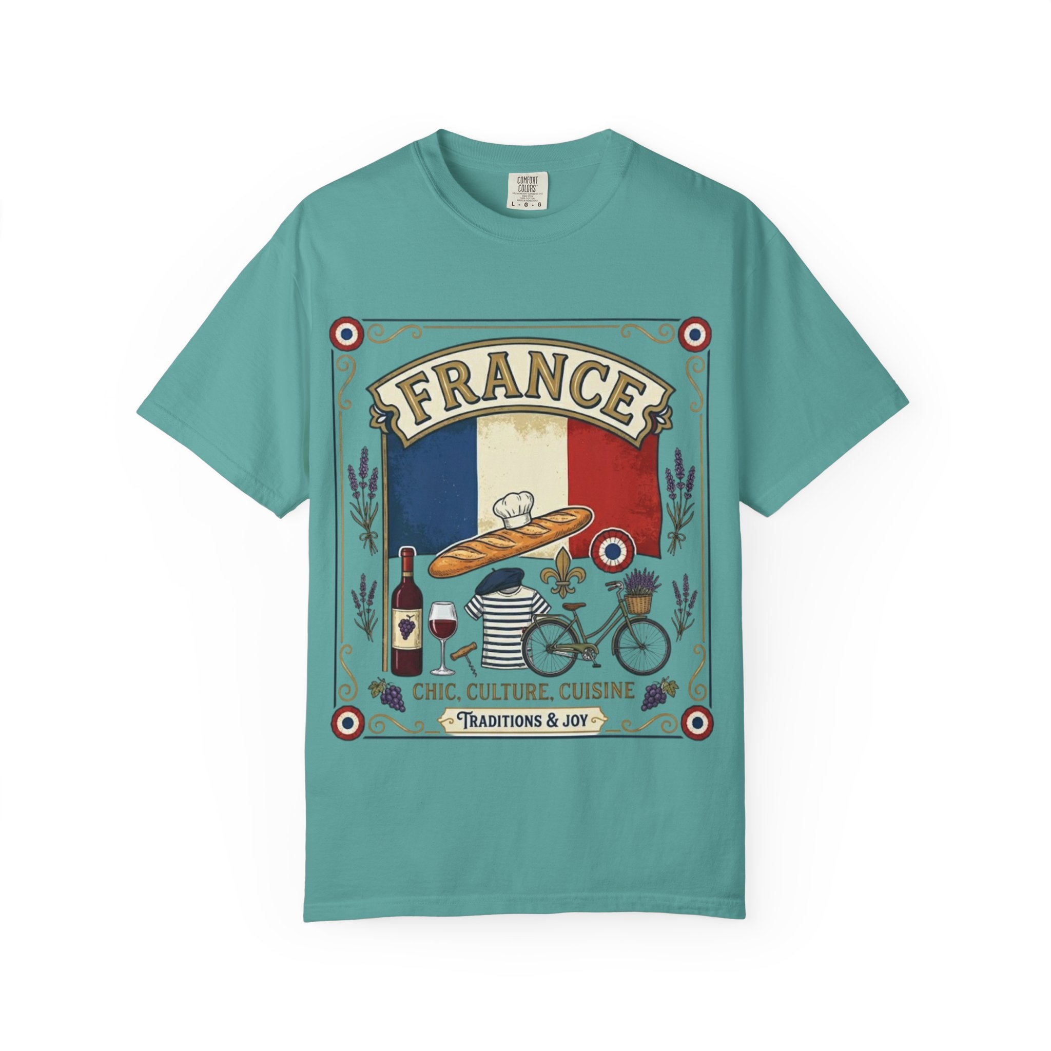 France Vintage Travel T-Shirt — Chic Culture Cuisine Design