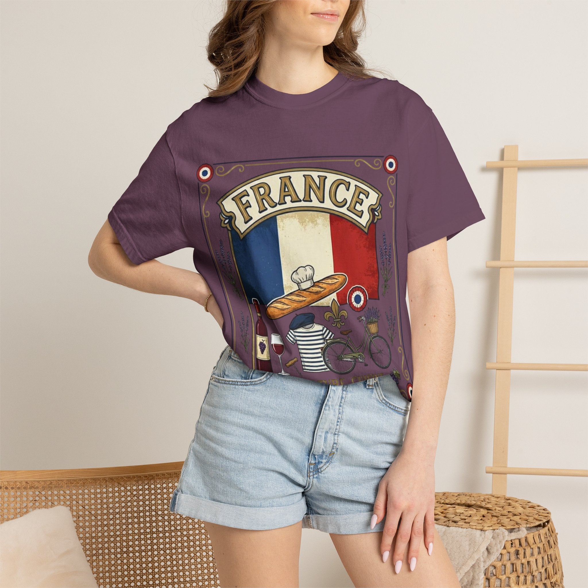 France Vintage Travel T-Shirt — Chic Culture Cuisine Design