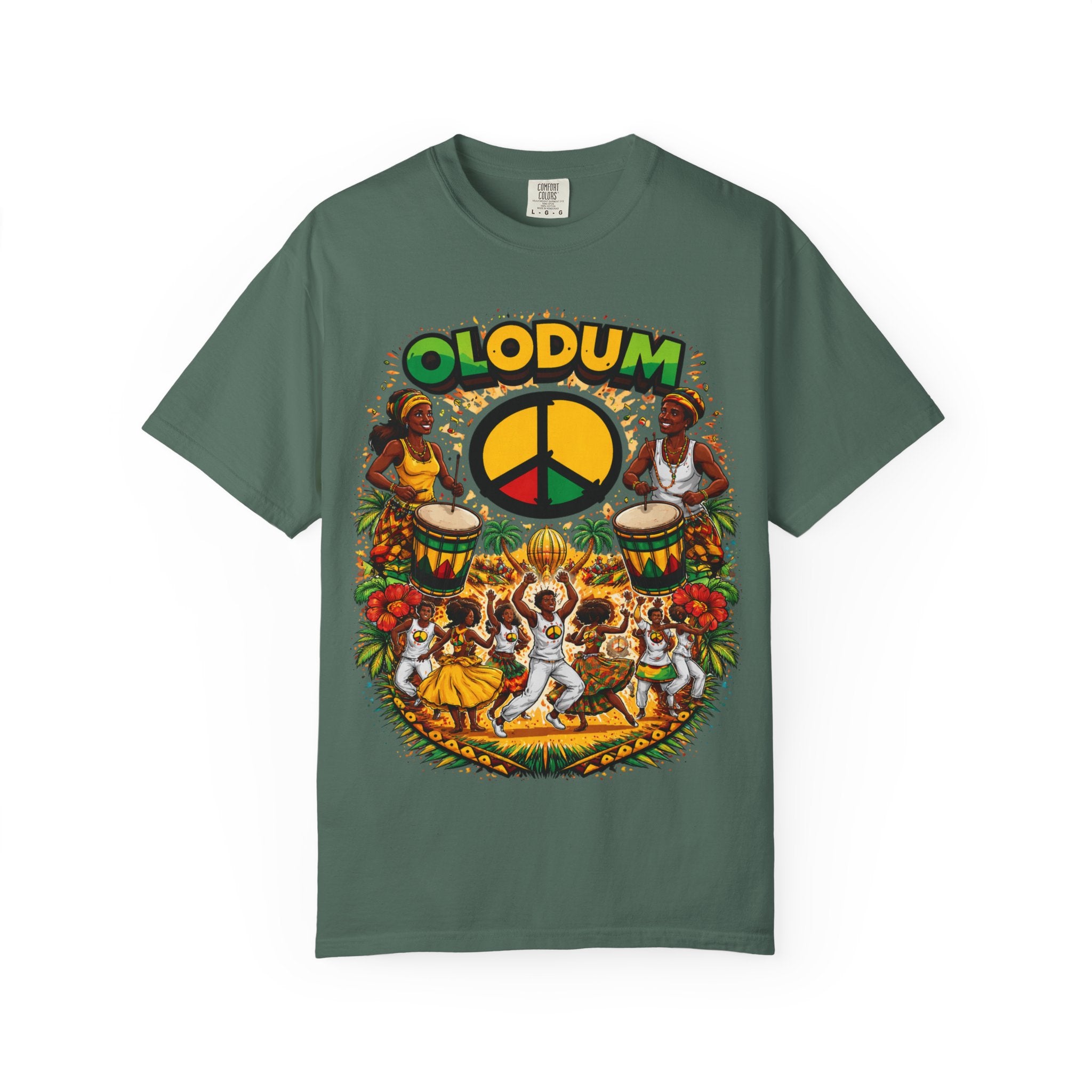 Olodum Peace Drum T-Shirt — Afro-Brazilian Samba Festival Tee