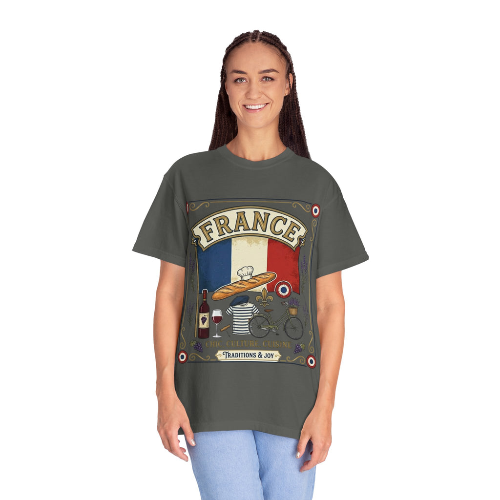 France Vintage Travel T-Shirt — Chic Culture Cuisine Design