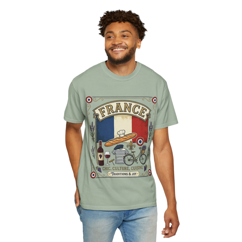France Vintage Travel T-Shirt — Chic Culture Cuisine Design