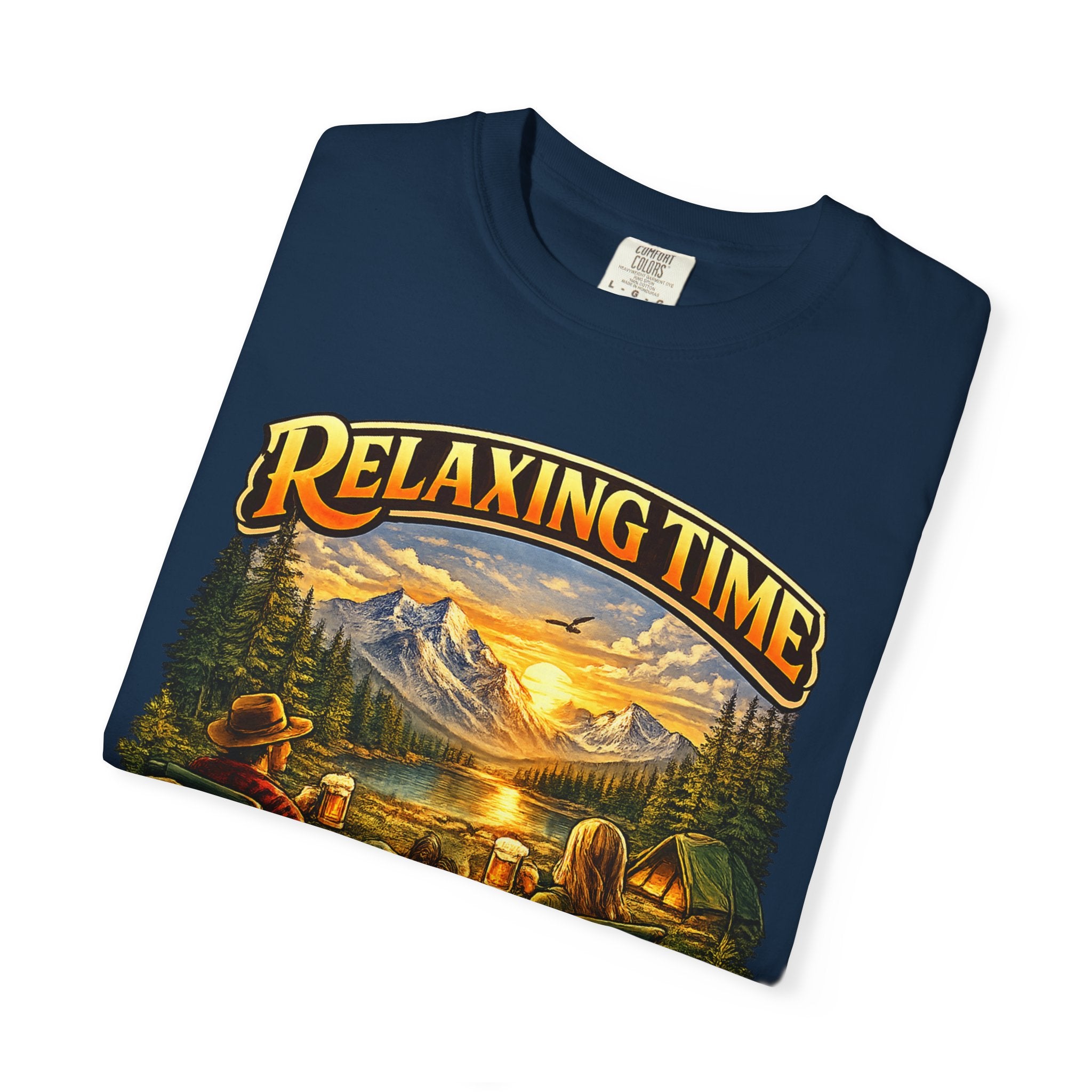 Relaxing Time T-Shirt — "Unplug & Unwind" Camping Graphic Tee