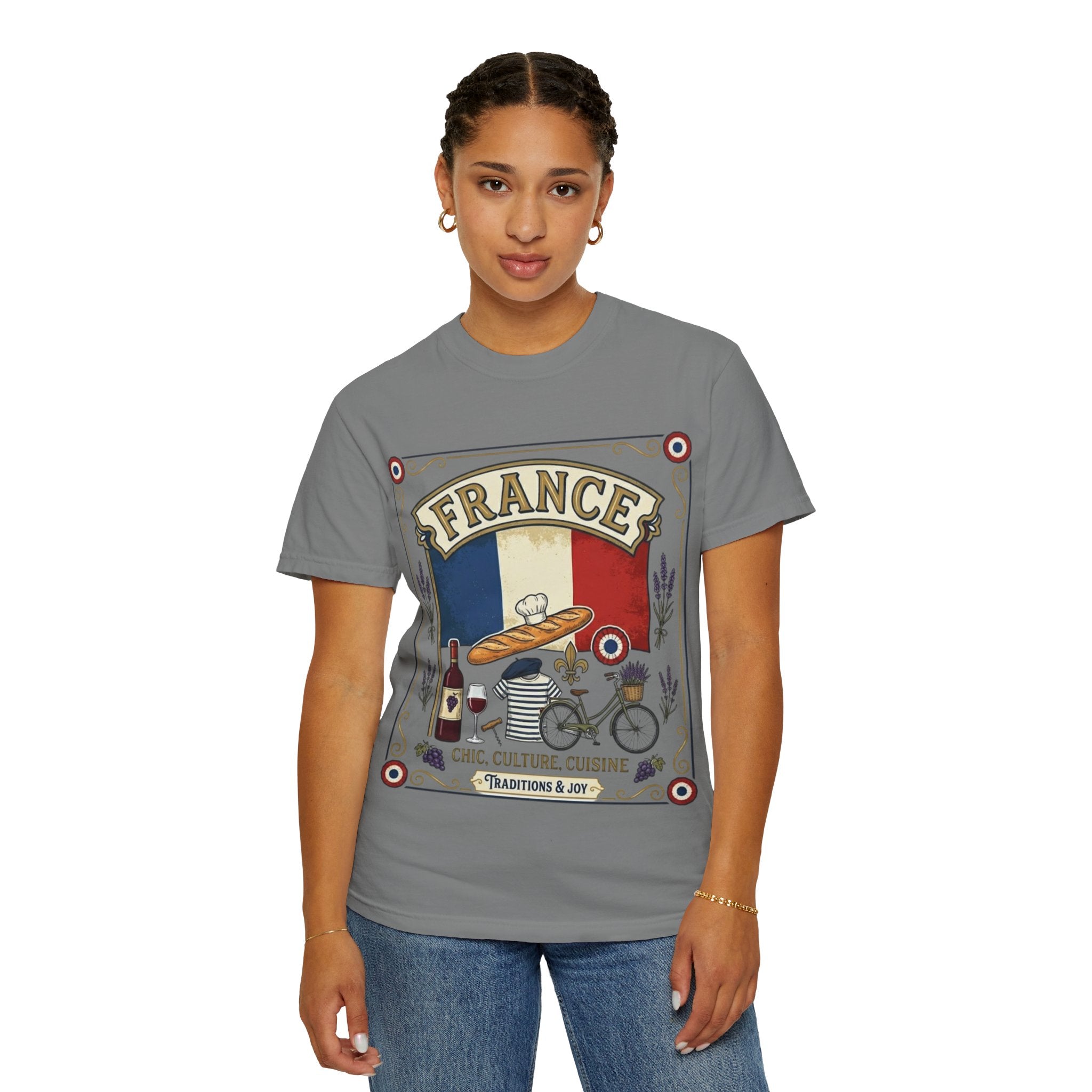 France Vintage Travel T-Shirt — Chic Culture Cuisine Design