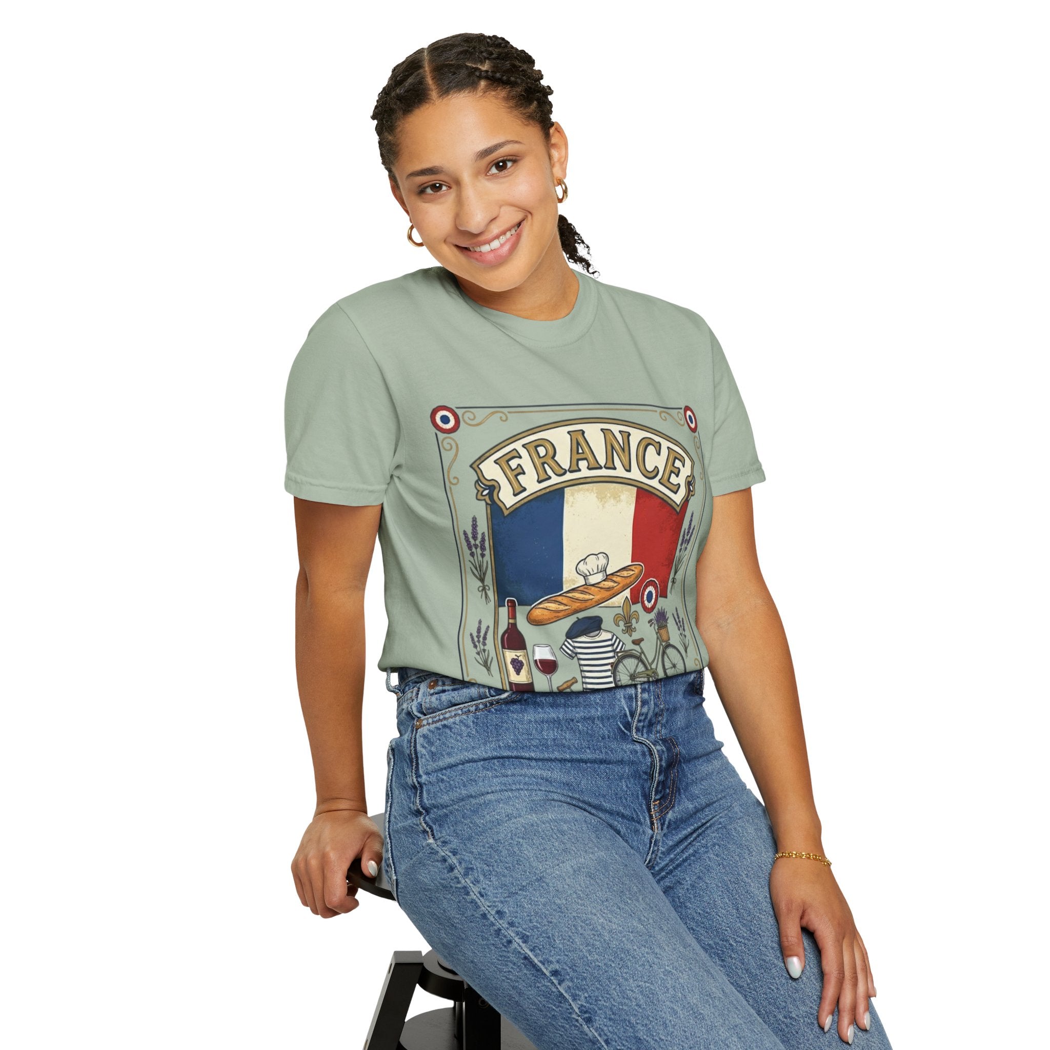 France Vintage Travel T-Shirt — Chic Culture Cuisine Design