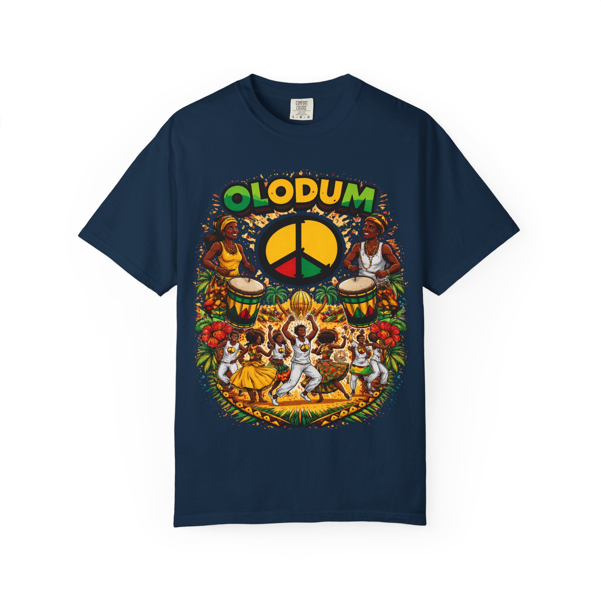Olodum Peace Drum T-Shirt — Afro-Brazilian Samba Festival Tee