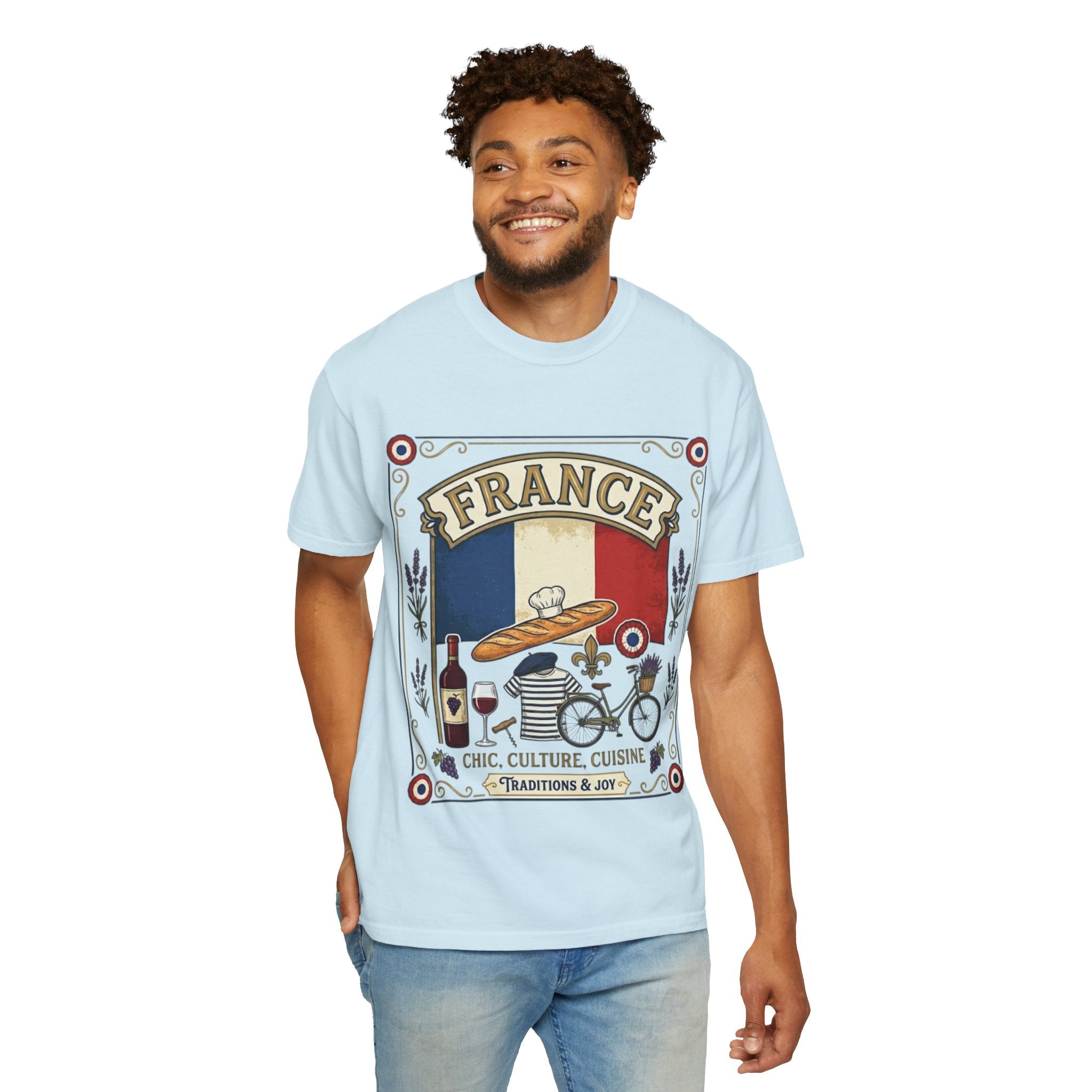 France Vintage Travel T-Shirt — Chic Culture Cuisine Design