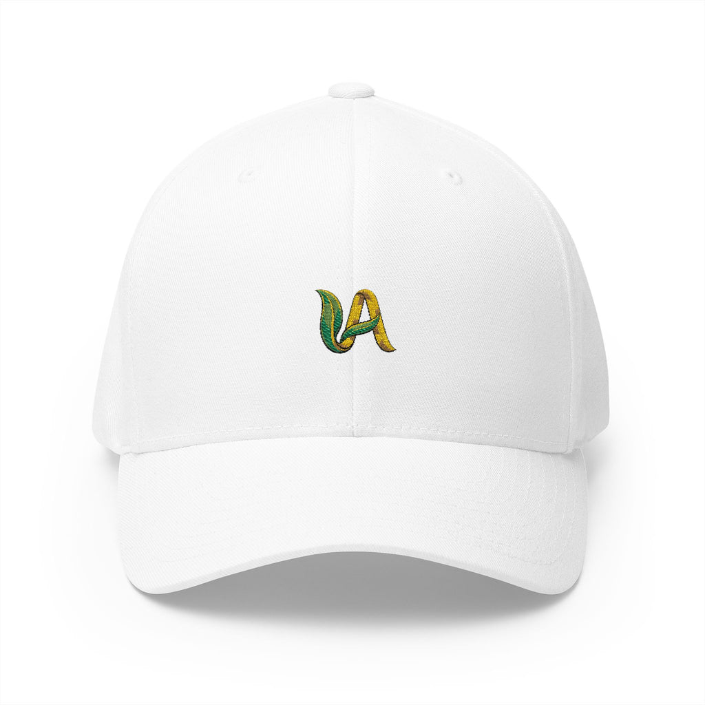 Embroidered 'UA UnikÂme Favicon ' Wave Logo Cap — White Structured Closed-Back Hat