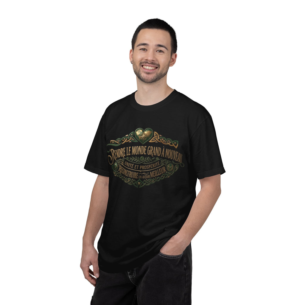 French Blessing T-Shirt — "Rendre le monde grand à nouveau" Vintage Heart Design