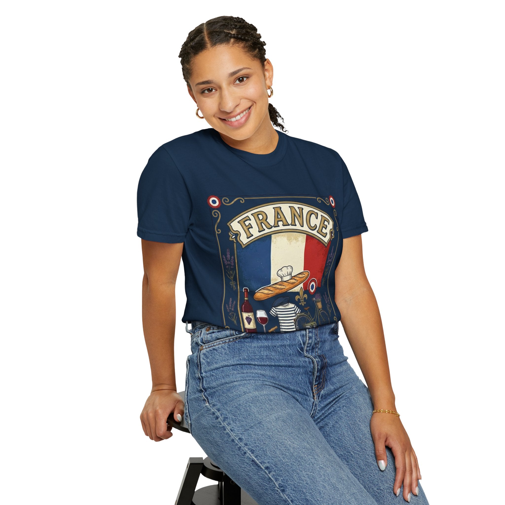 France Vintage Travel T-Shirt — Chic Culture Cuisine Design