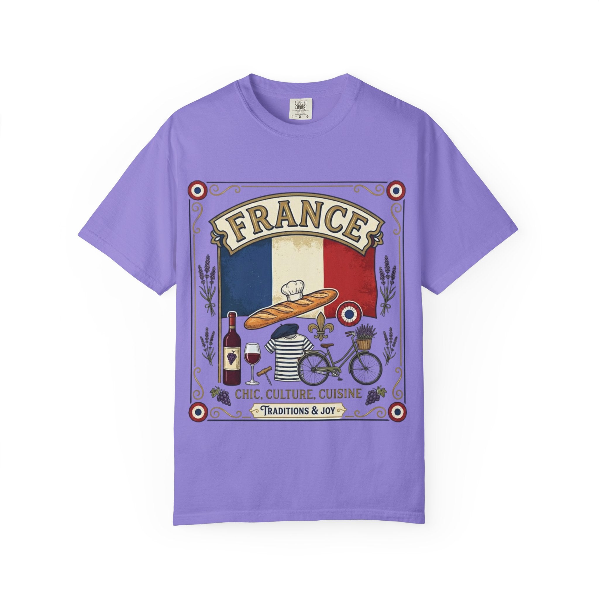 France Vintage Travel T-Shirt — Chic Culture Cuisine Design