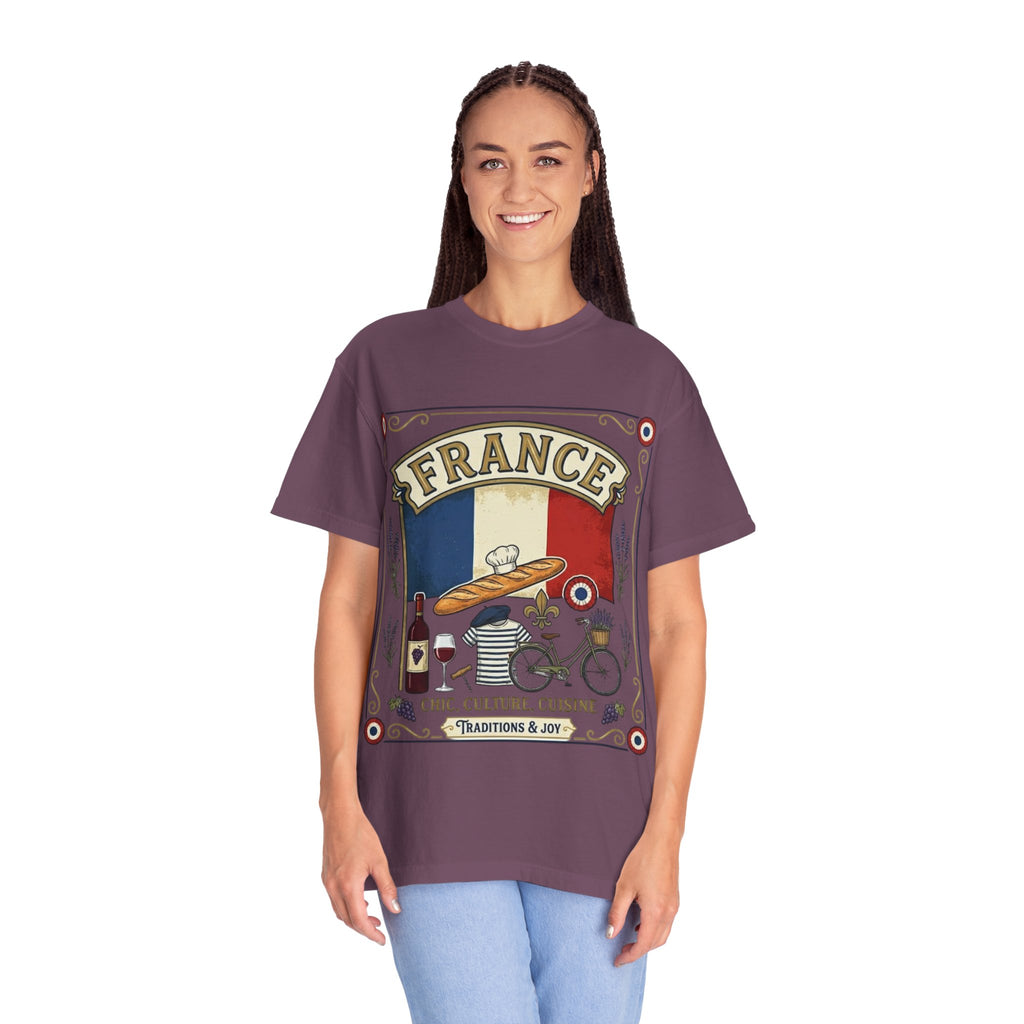 France Vintage Travel T-Shirt — Chic Culture Cuisine Design
