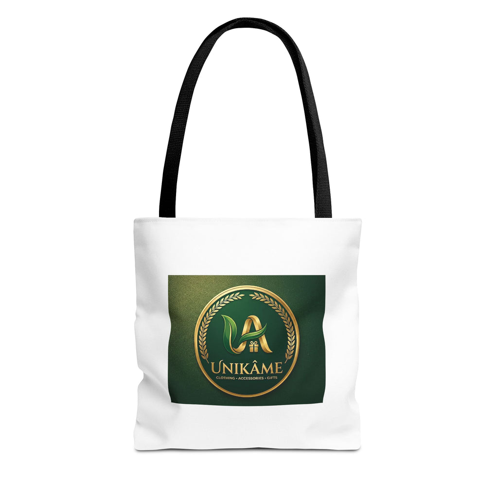 حقيبة تسوق يونيكام بشعار ذهبي - طباعة شعار أخضر بالكامل 