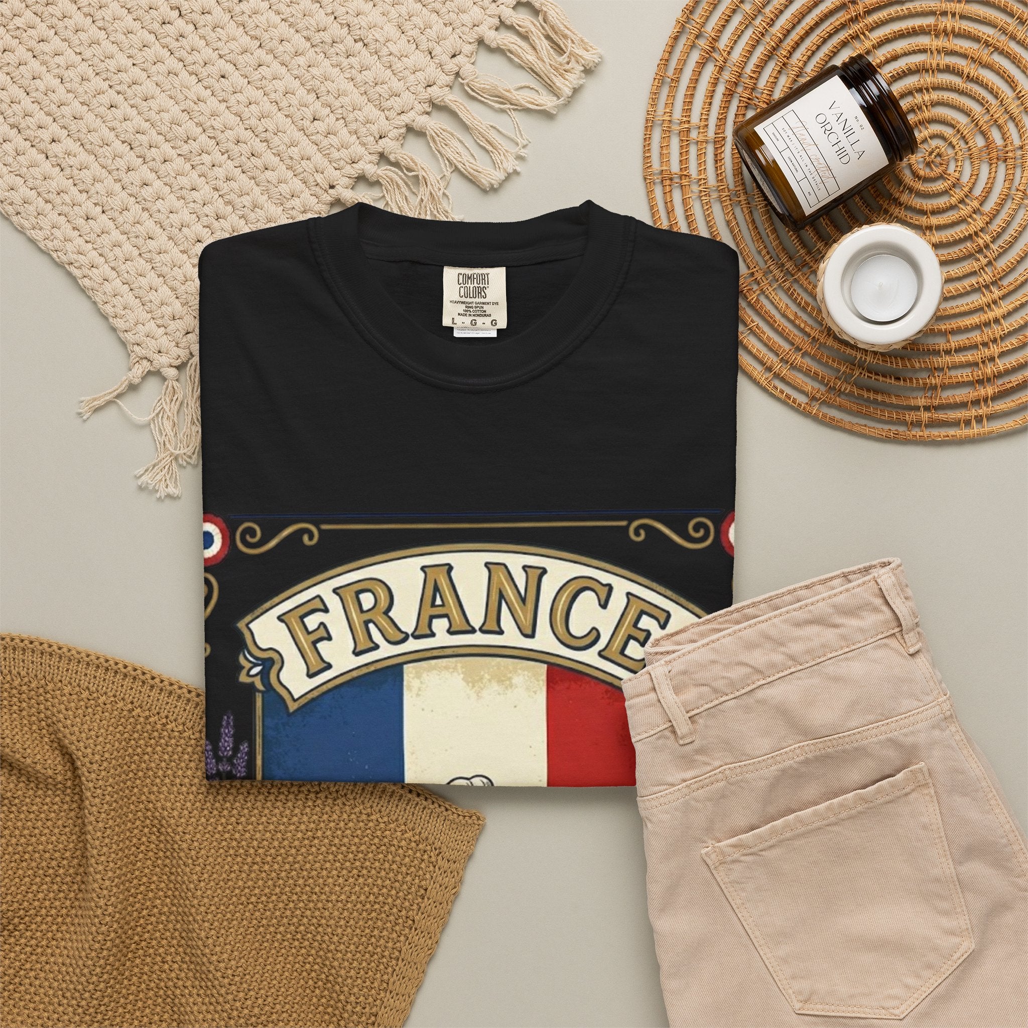 France Vintage Travel T-Shirt — Chic Culture Cuisine Design