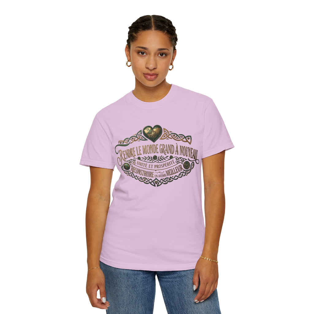 French Blessing T-Shirt — "Rendre le monde grand à nouveau" Vintage Heart Design