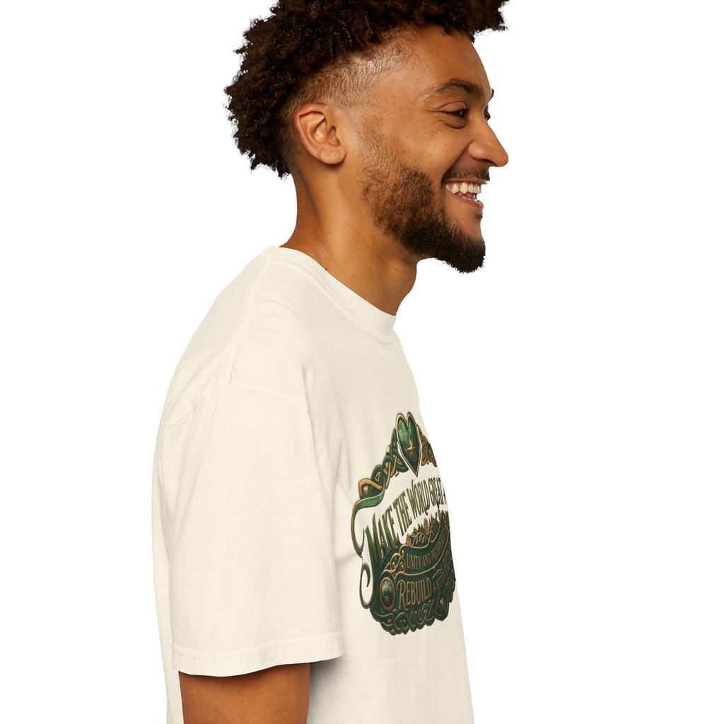 T-Shirt — 'Make the World Great Again' Vintage Green Crest Tee