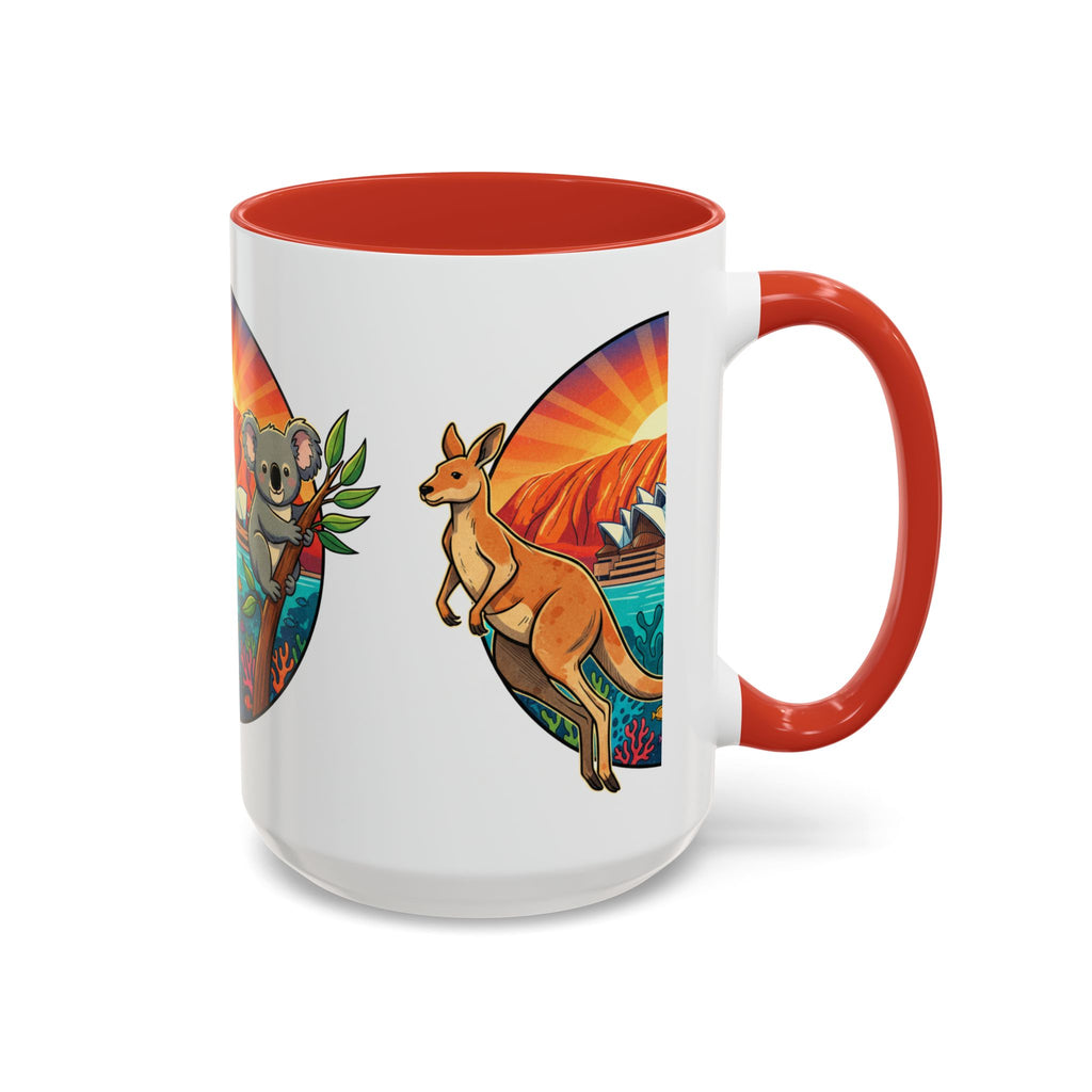 Australian Sunset Coffee Mug — Kangaroo & Koala Sydney Opera House Design