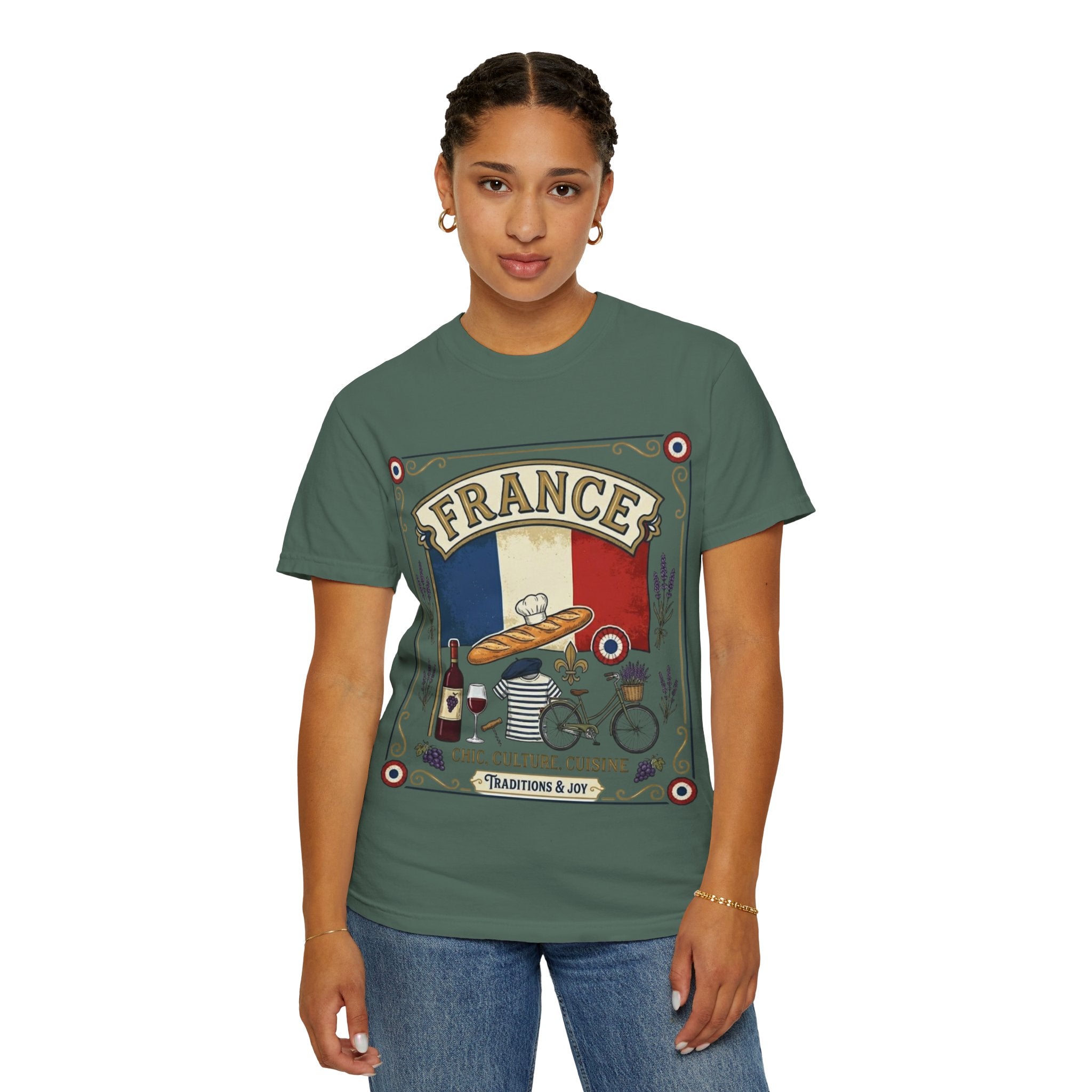 France Vintage Travel T-Shirt — Chic Culture Cuisine Design