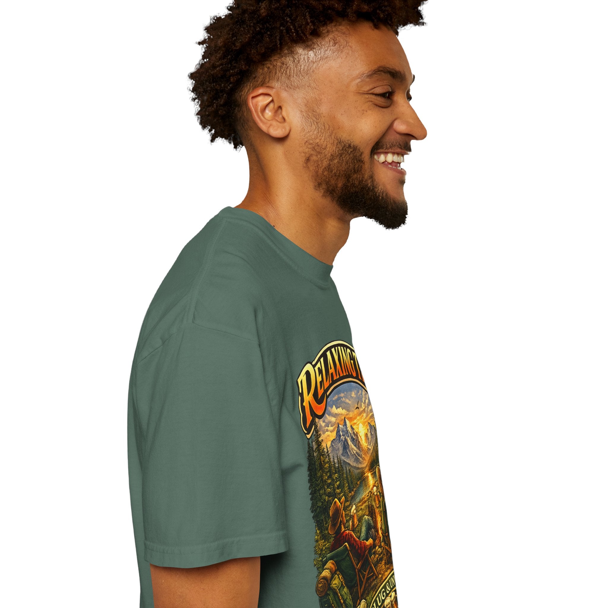 Relaxing Time T-Shirt — "Unplug & Unwind" Camping Graphic Tee