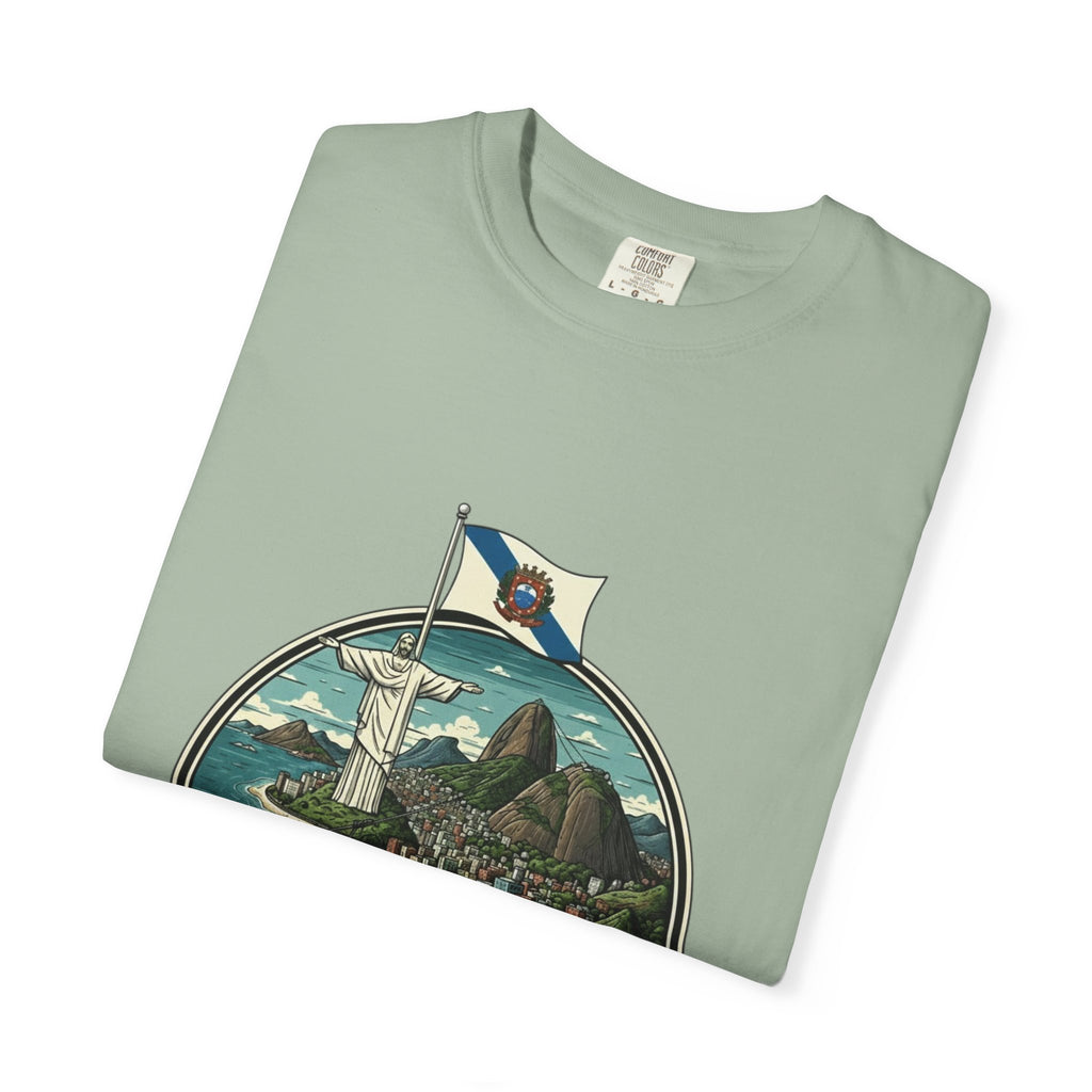 Rio de Janeiro Vintage Travel T-Shirt — Copacabana & Christ the Redeemer Graphic