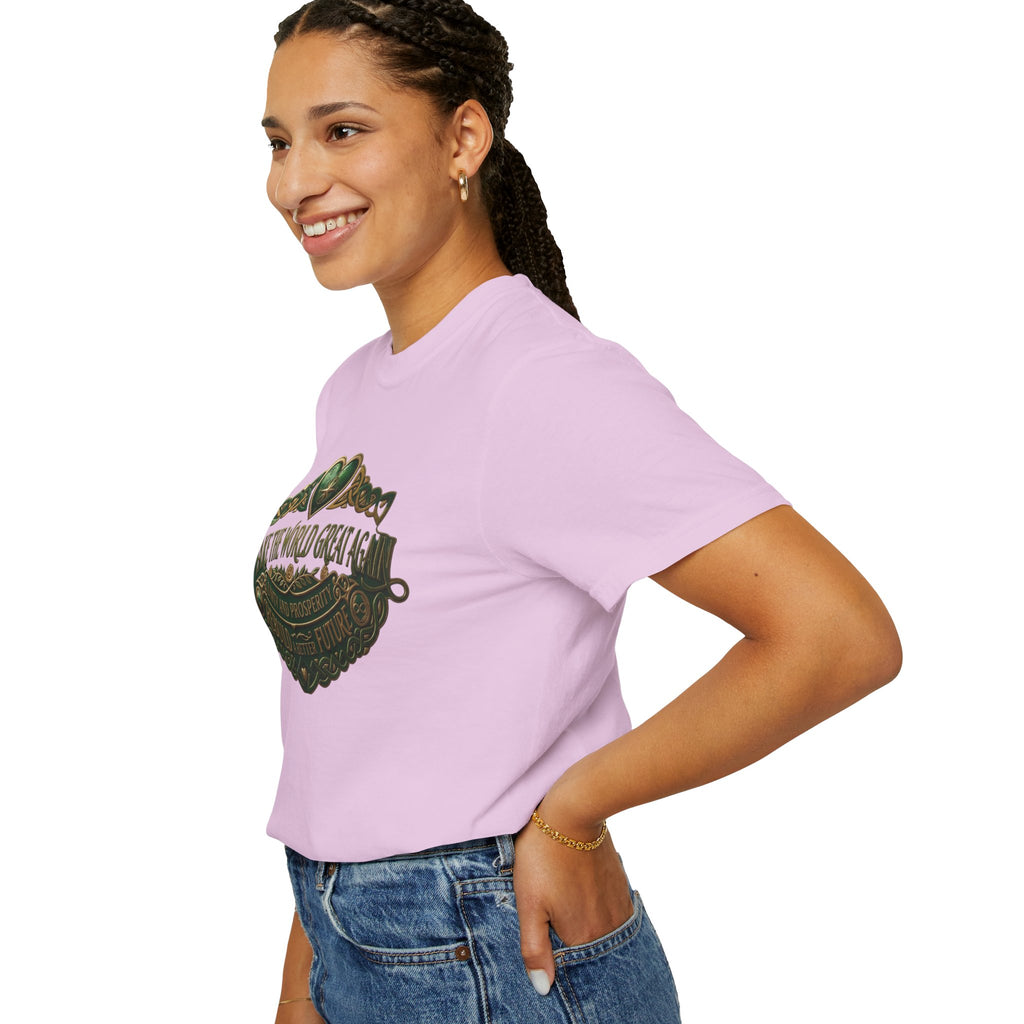 T-Shirt — 'Make the World Great Again' Vintage Green Crest Tee