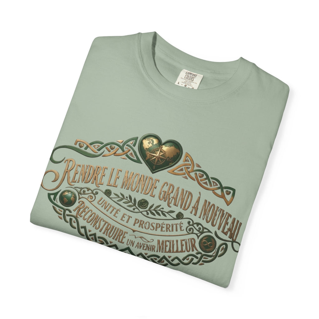 French Blessing T-Shirt — "Rendre le monde grand à nouveau" Vintage Heart Design