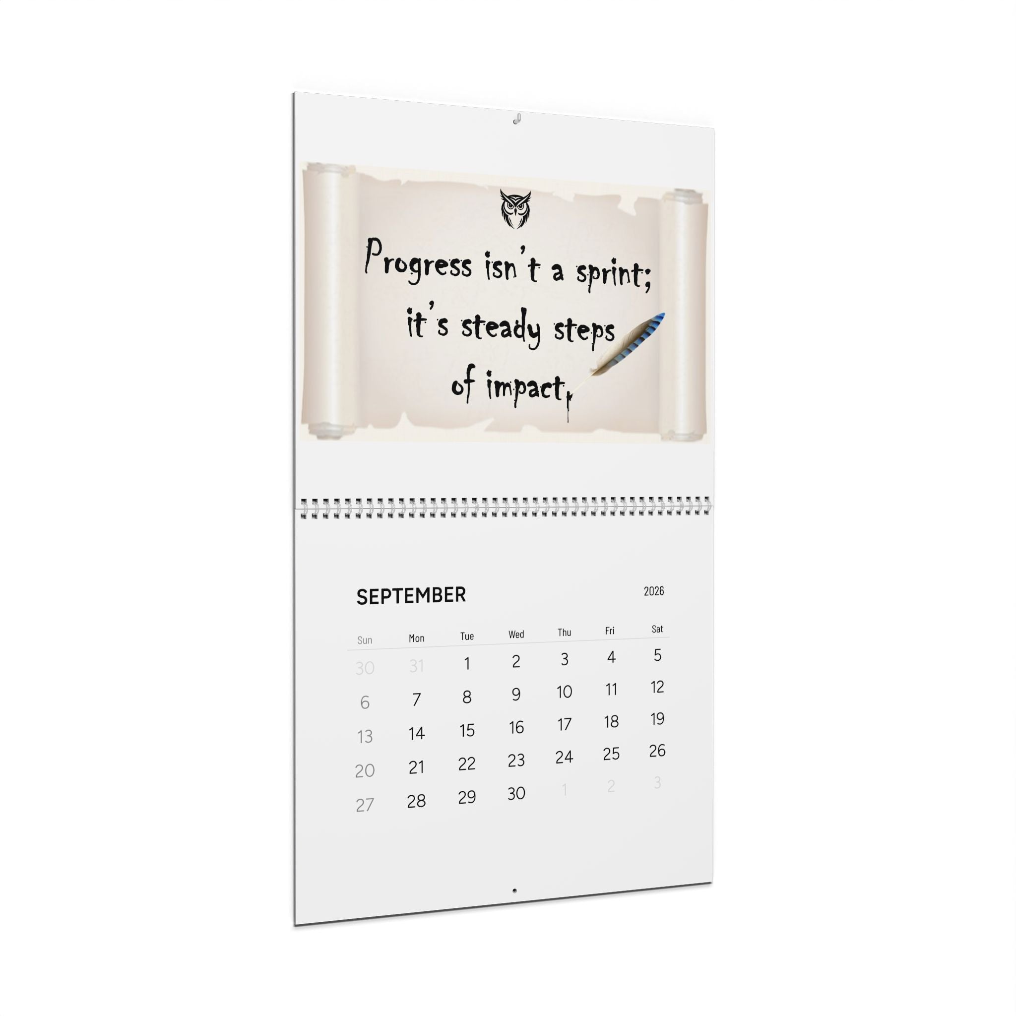 2026 Minimal Wall Calendar — Clean Monthly Planner