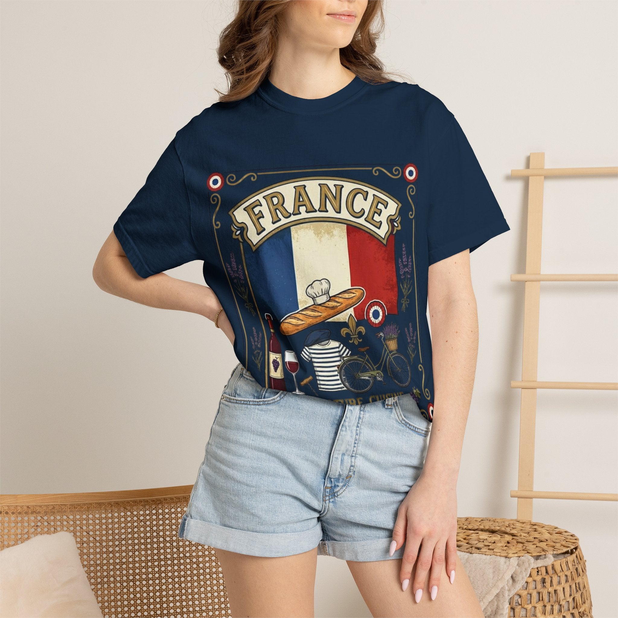 France Vintage Travel T-Shirt — Chic Culture Cuisine Design